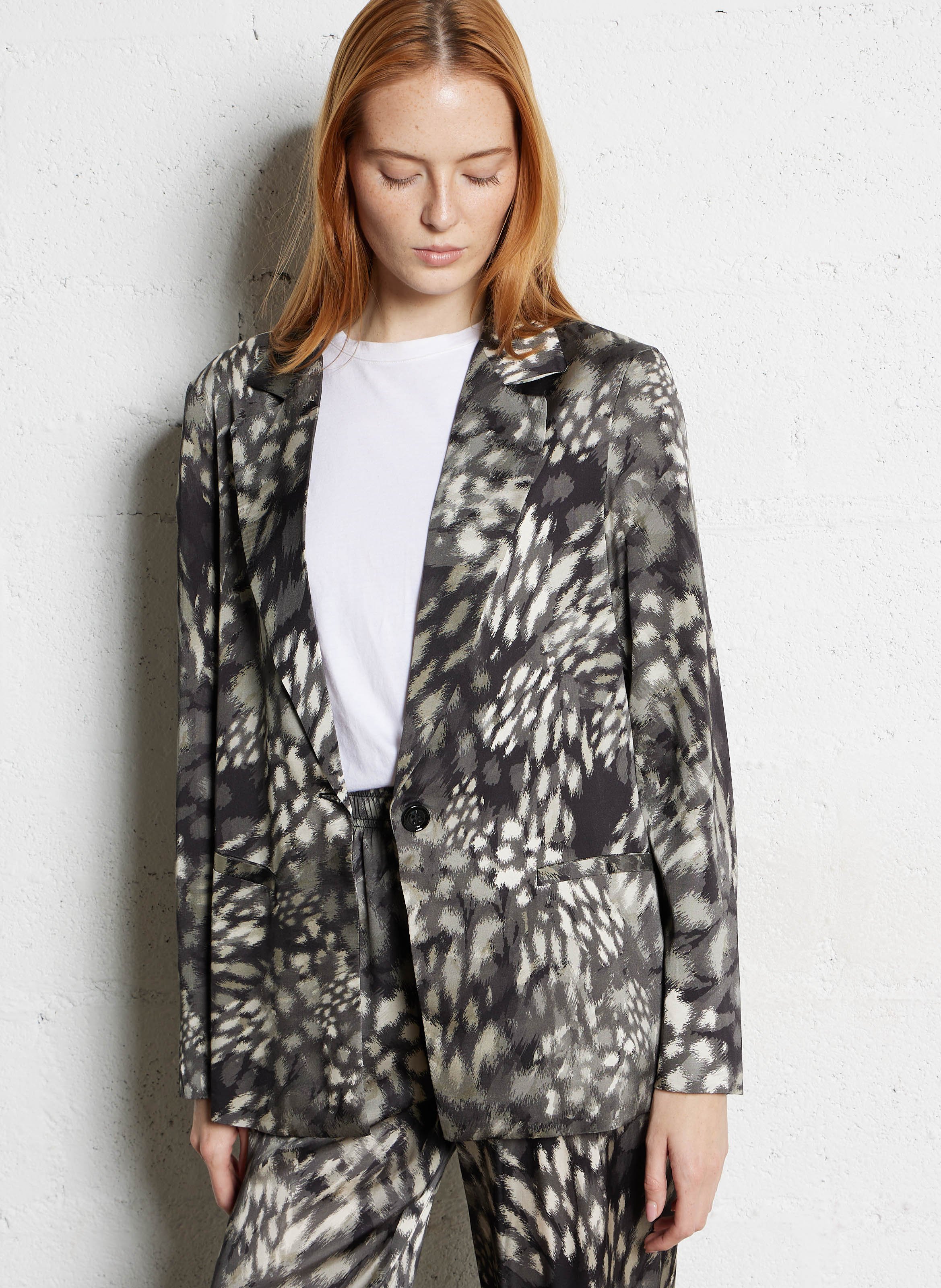 Veste droite col tailleur imprimée IMPERIAL Multicolore