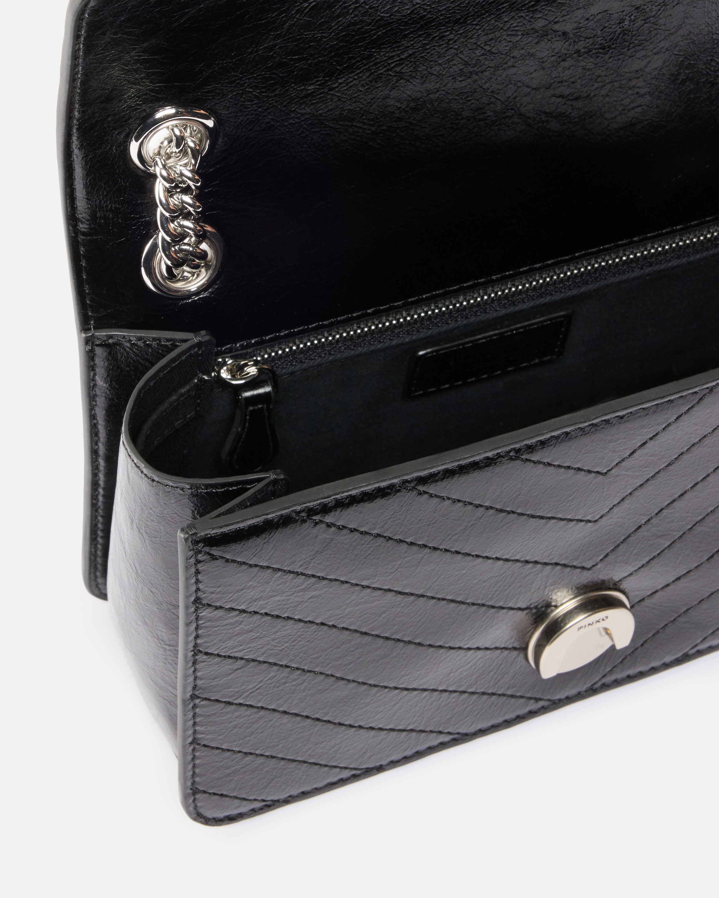 Small handbag mini love bag one light in chevron leather PINKO Multicolored