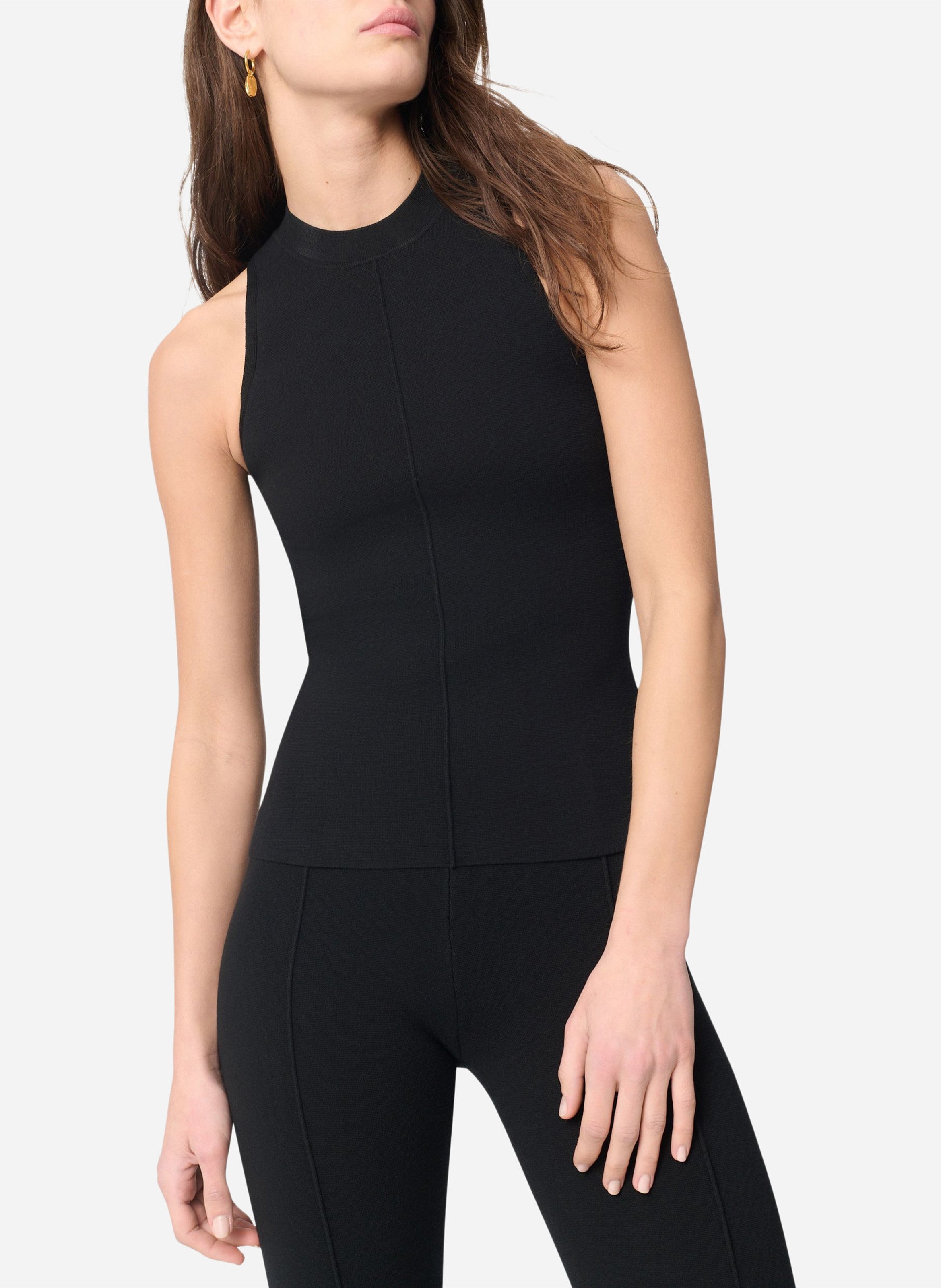 Top col rond  VANESSA BRUNO Noir