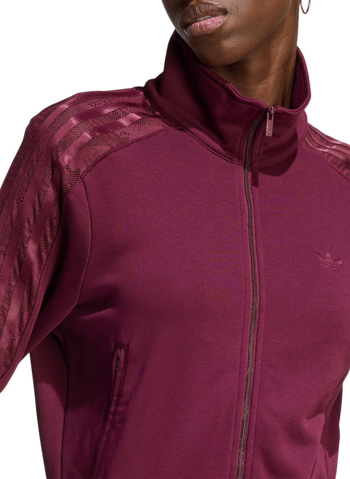 Jasje met opstaande kraag | katoenblend ADIDAS Rood