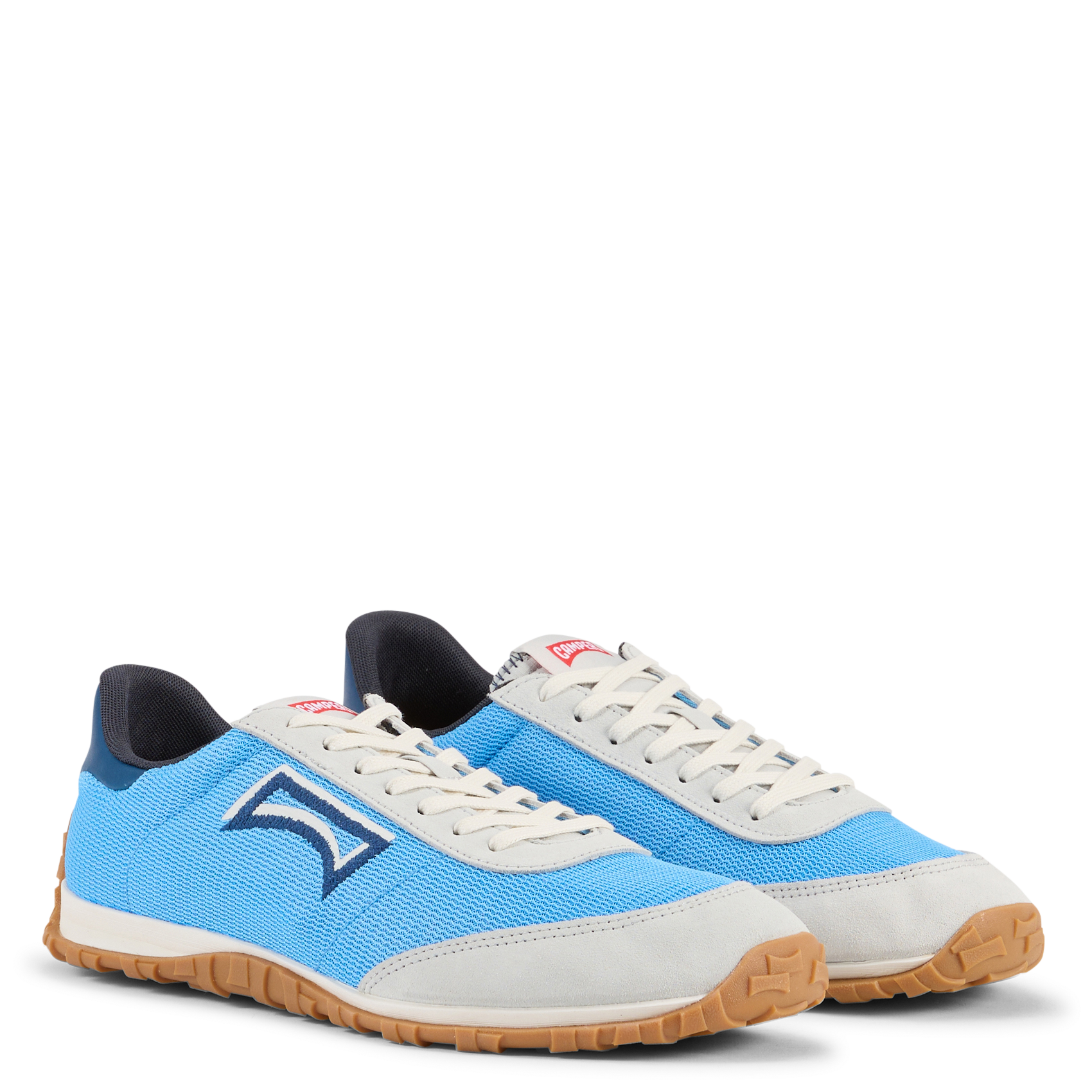 Baskets basses à lacets bi matière CAMPER Bleu