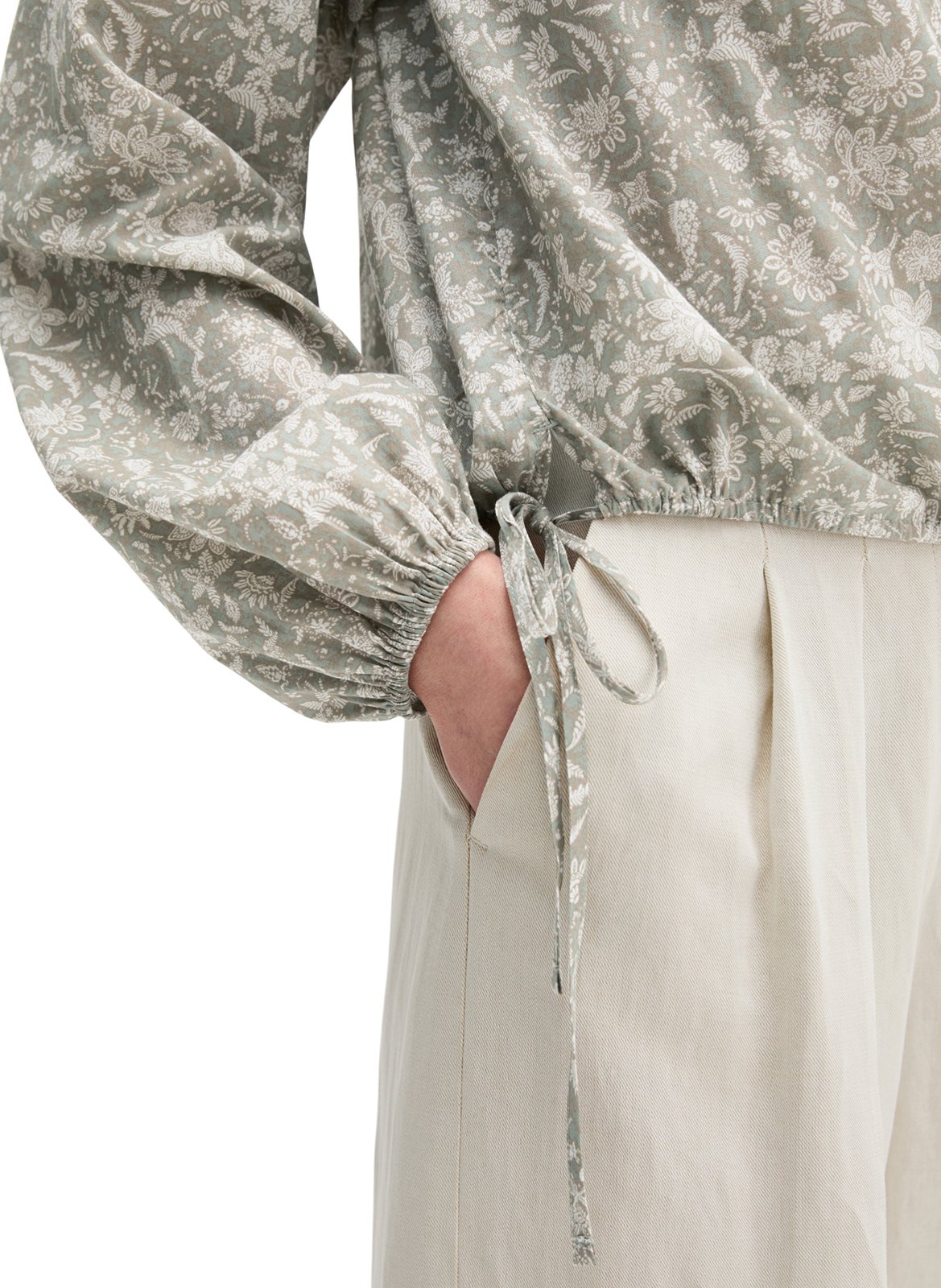 Gerader Baumwoll-Print-Top mit Rundhalsausschnitt MARC O'POLO Mehrfarbig