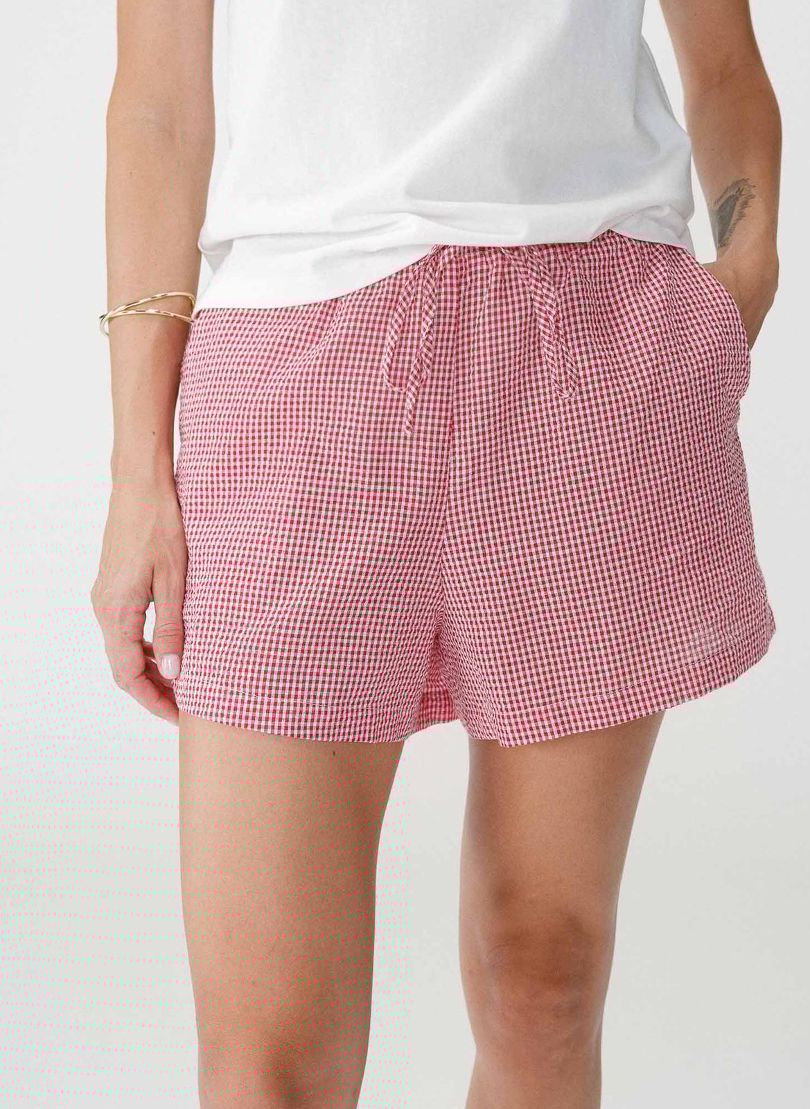Geruit short GRACE ET MILA Rood