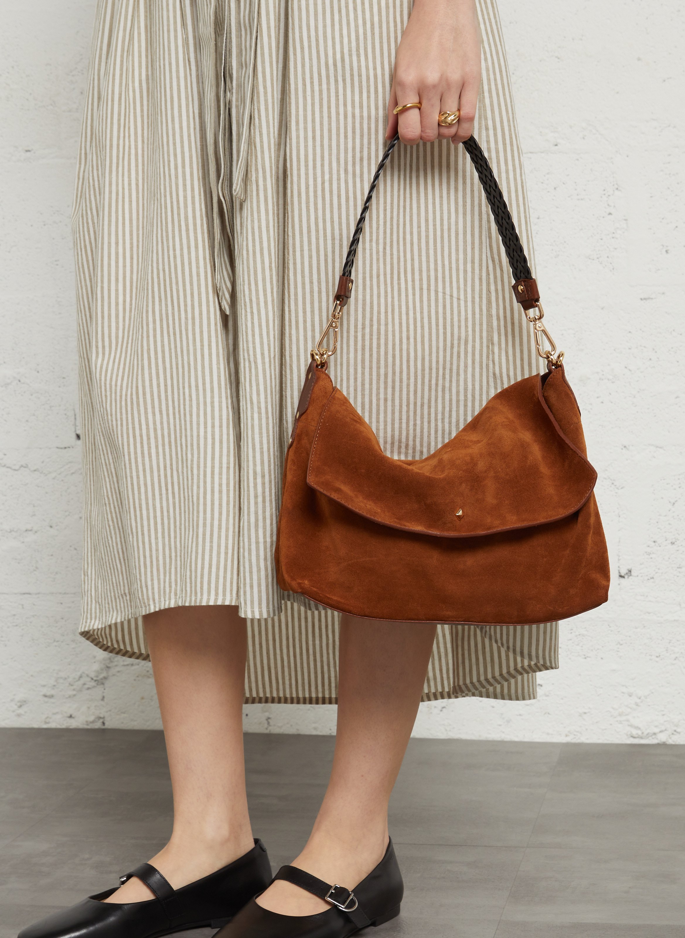 Leder-Umhängetasche HERBERT FRERE SOEUR Braun