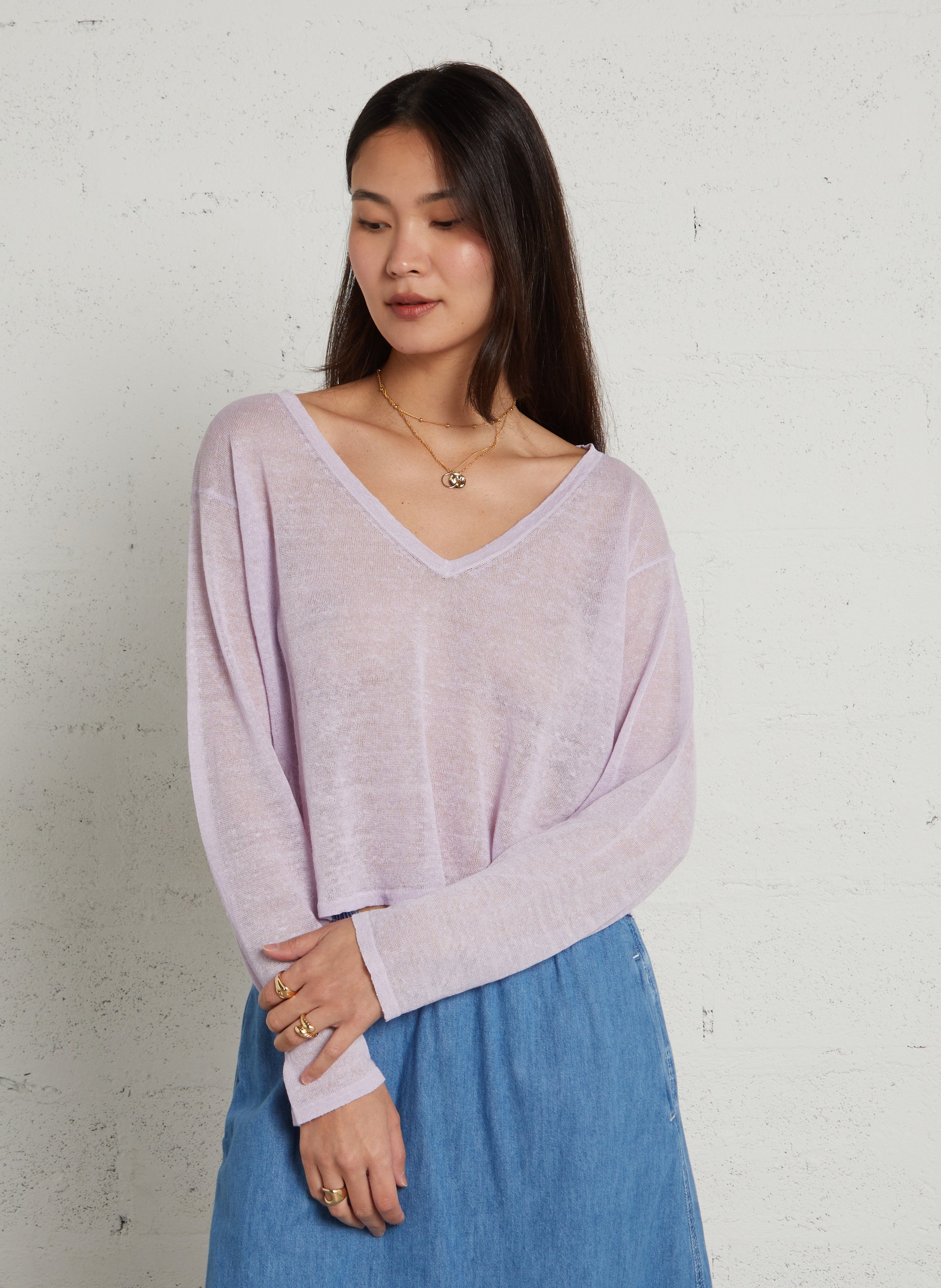 Pull en lin mélangé AMERICAN VINTAGE