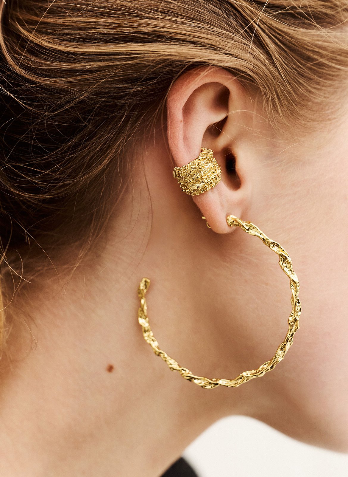 Boucles d'oreilles créoles BA&SH Doré