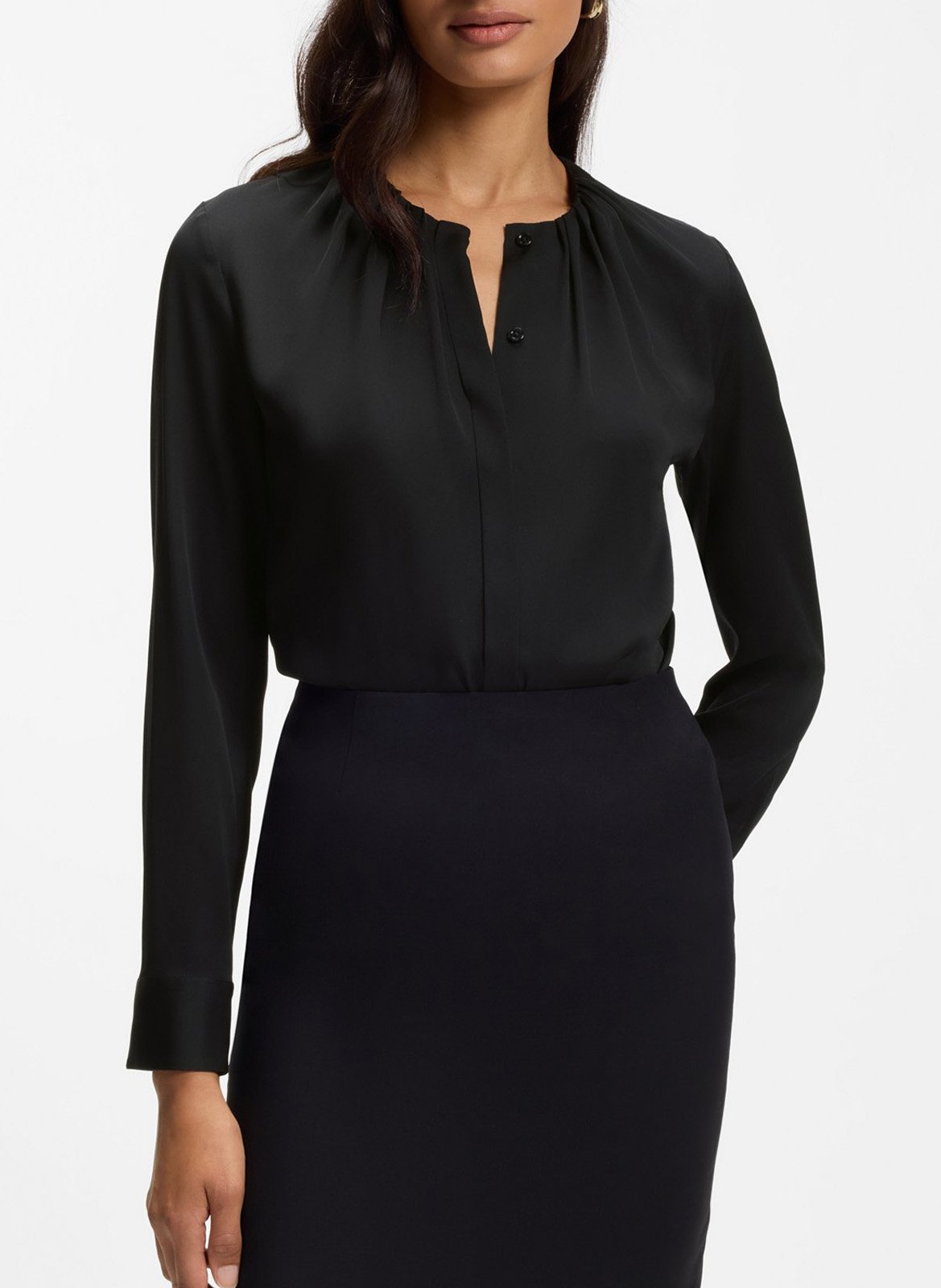 Solid silk blend blouse BOSS