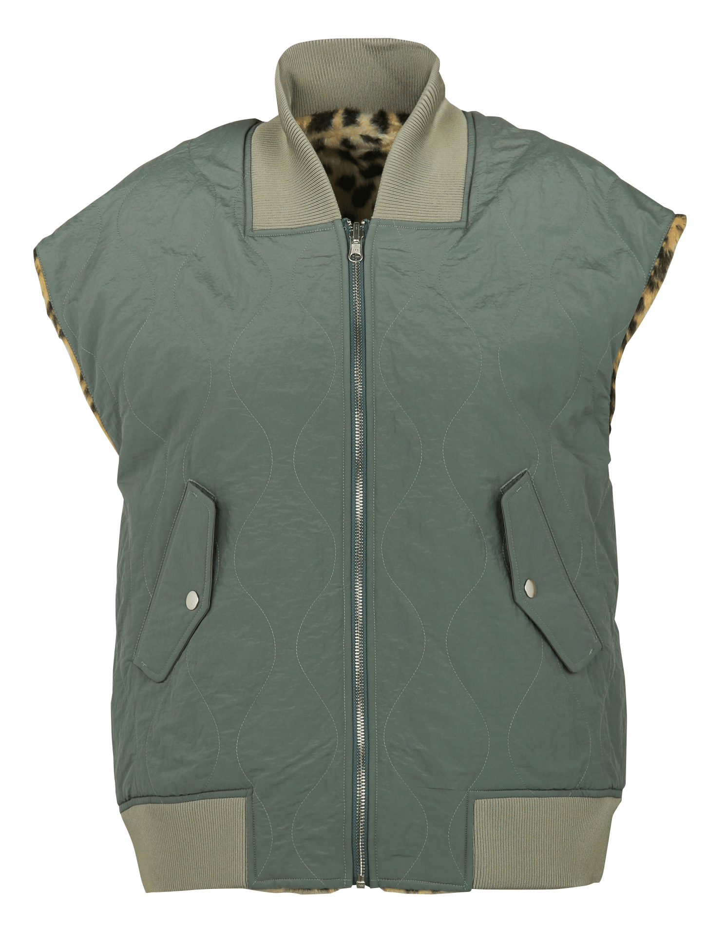 Veste col montant  BELLEROSE Kaki
