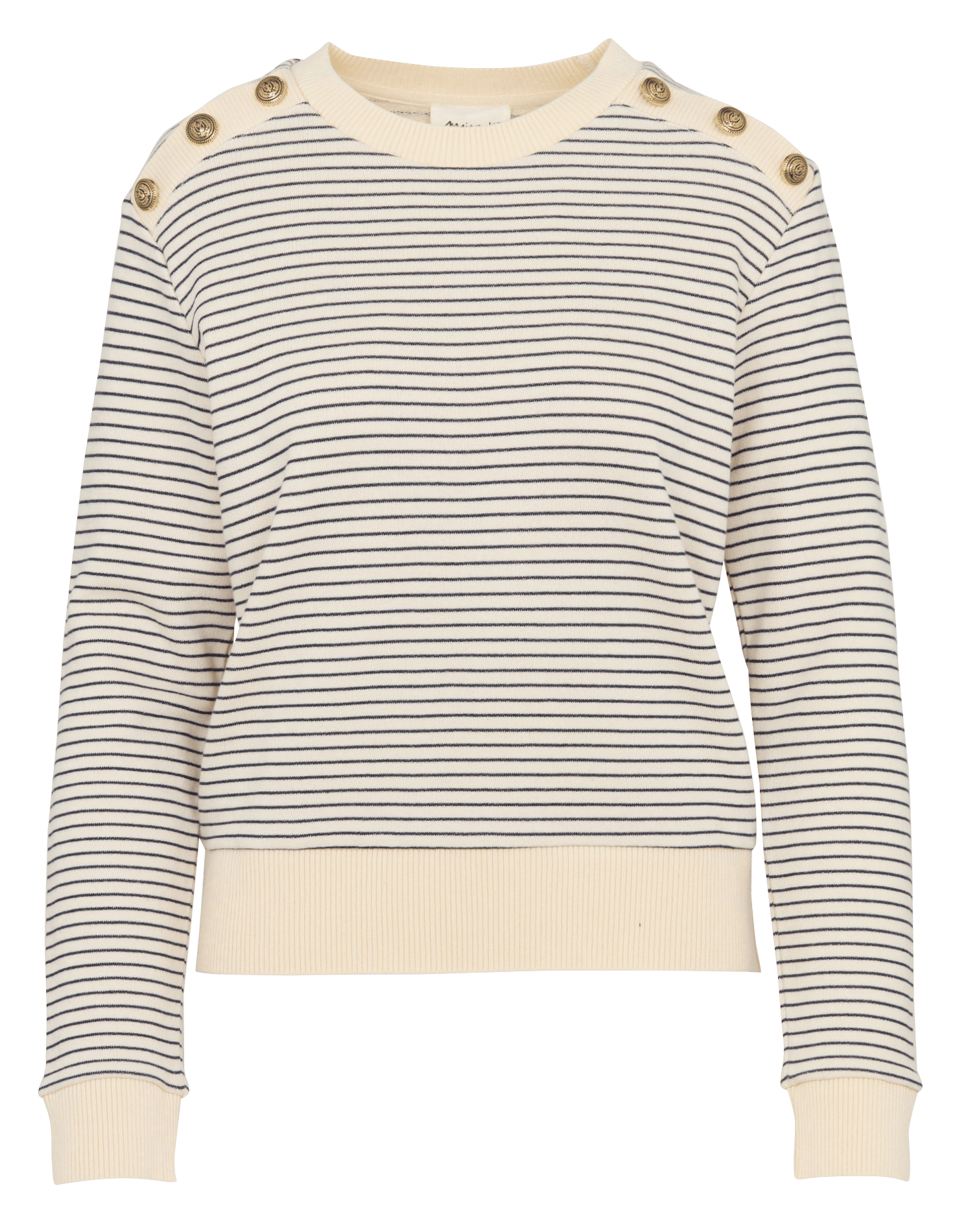Gestreepte, katoenen trui MAISON 123 Beige