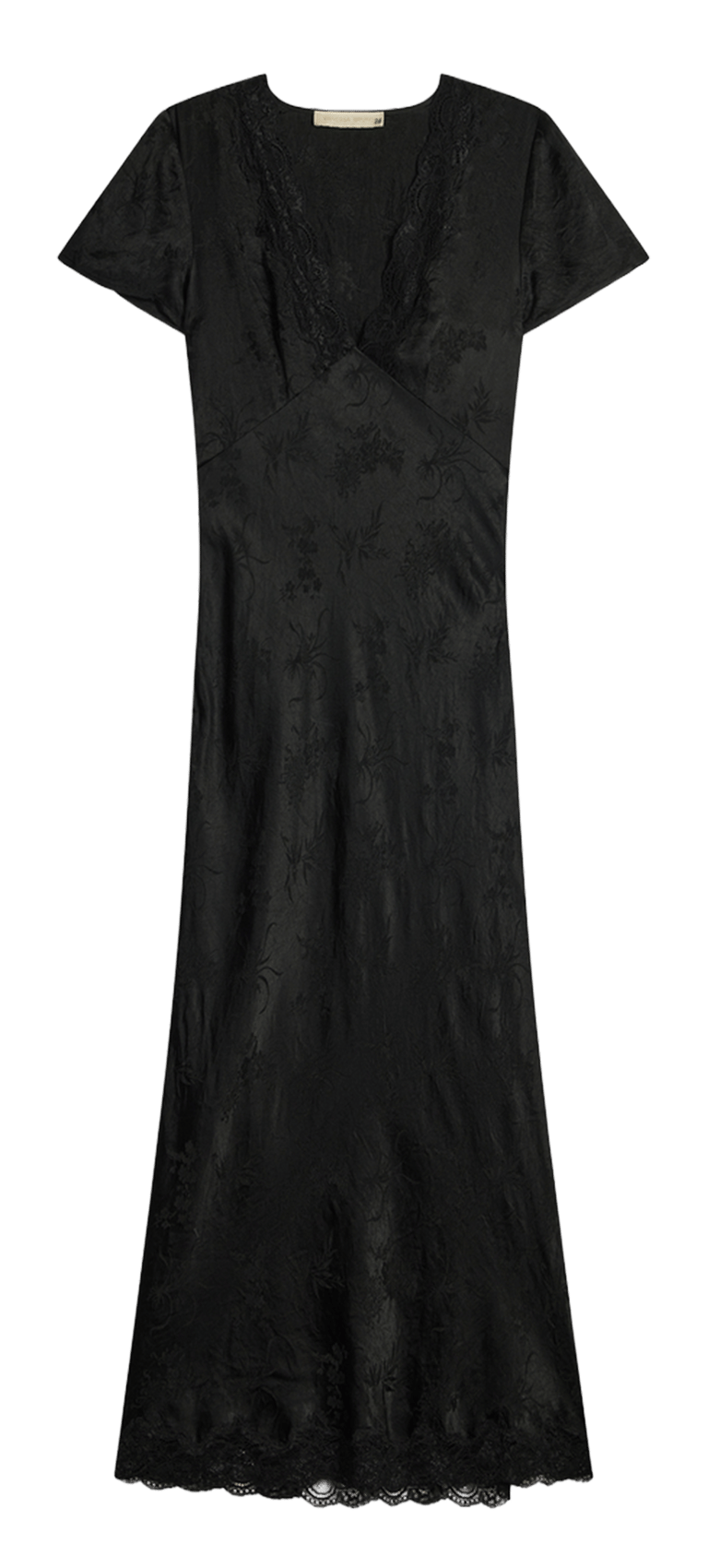 Robe longue fluide à dentelle VANESSA BRUNO Noir