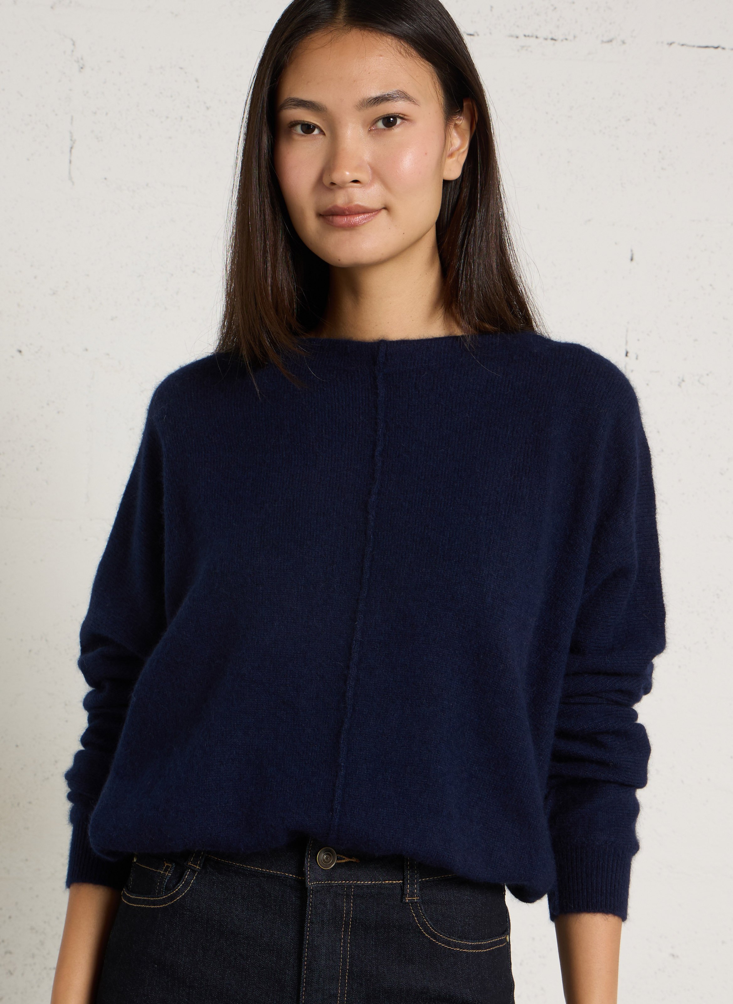 Pull ample col rond BELLEROSE Bleu