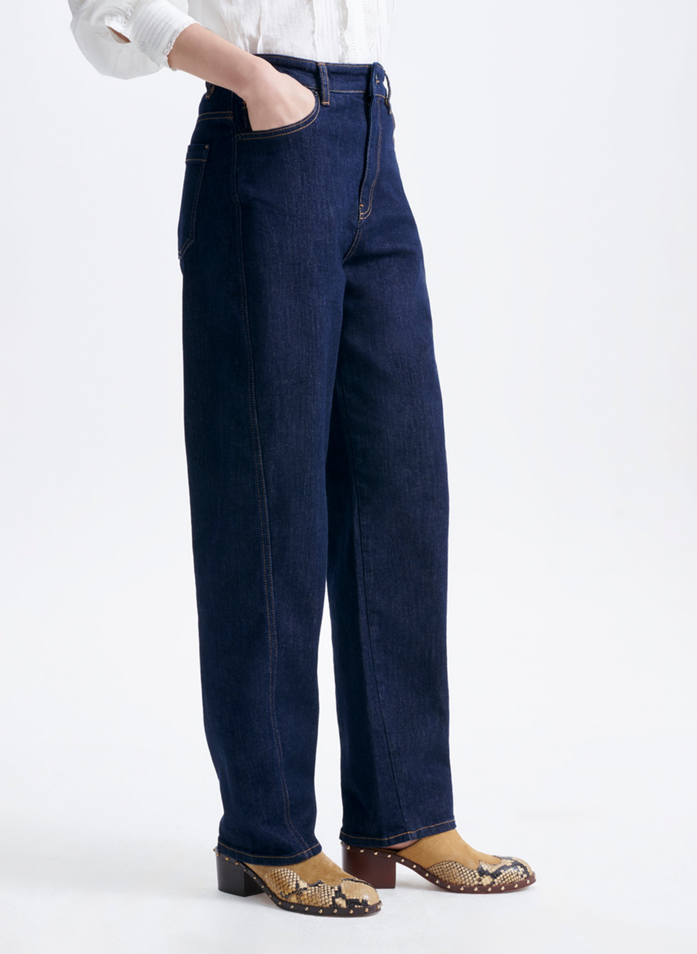 High-rise straight jeans VANESSA BRUNO Blue