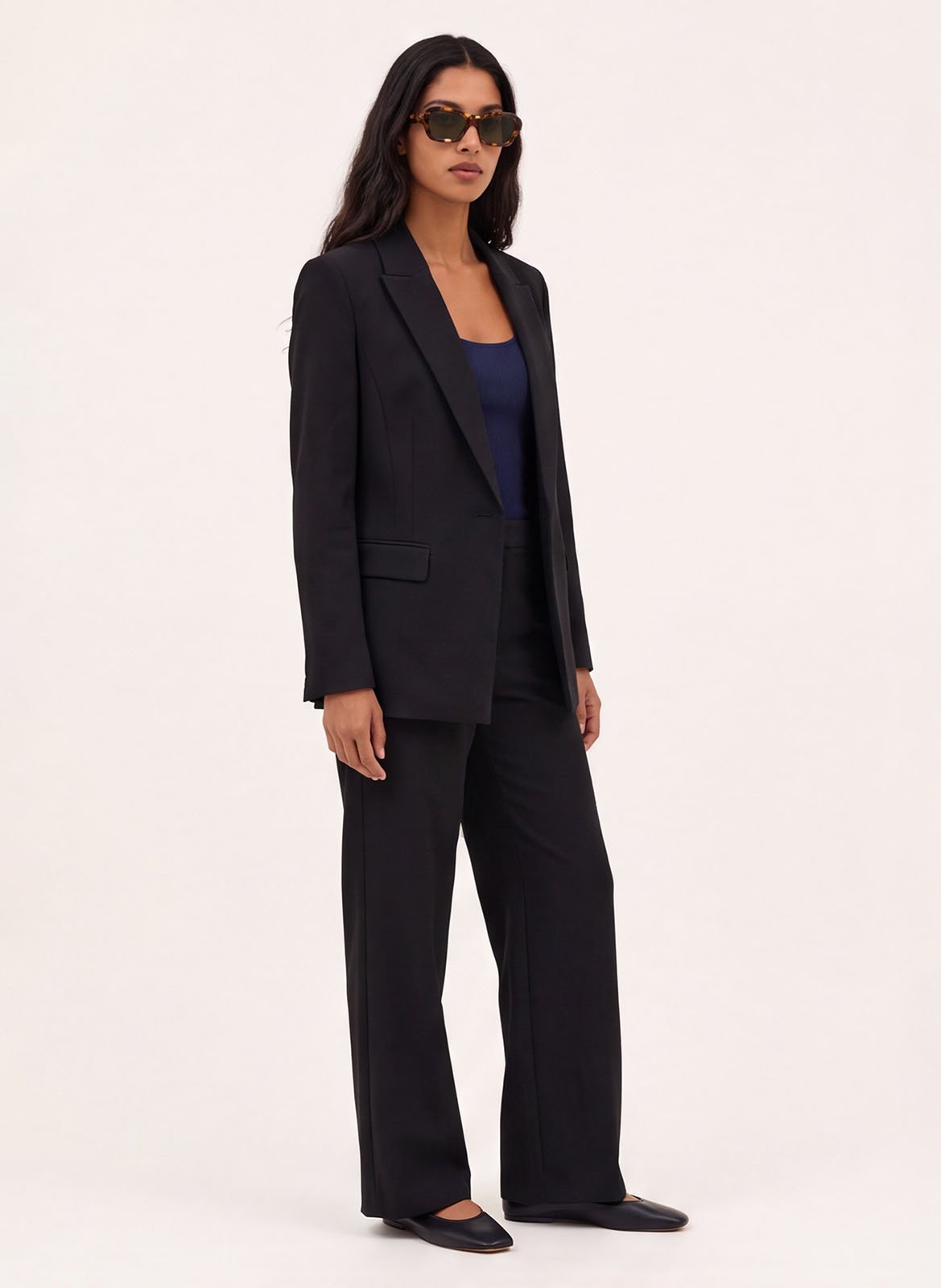 Fitted jacket with tailored collar KOOKAI Black