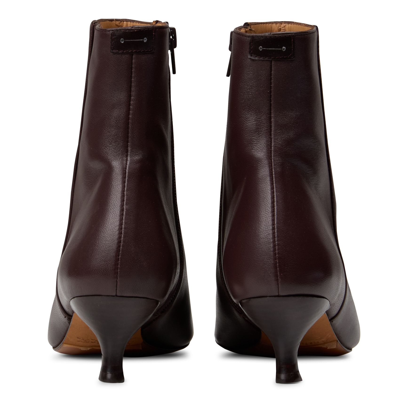 Bottines bout pointu en cuir  ANTHOLOGY PARIS Marron