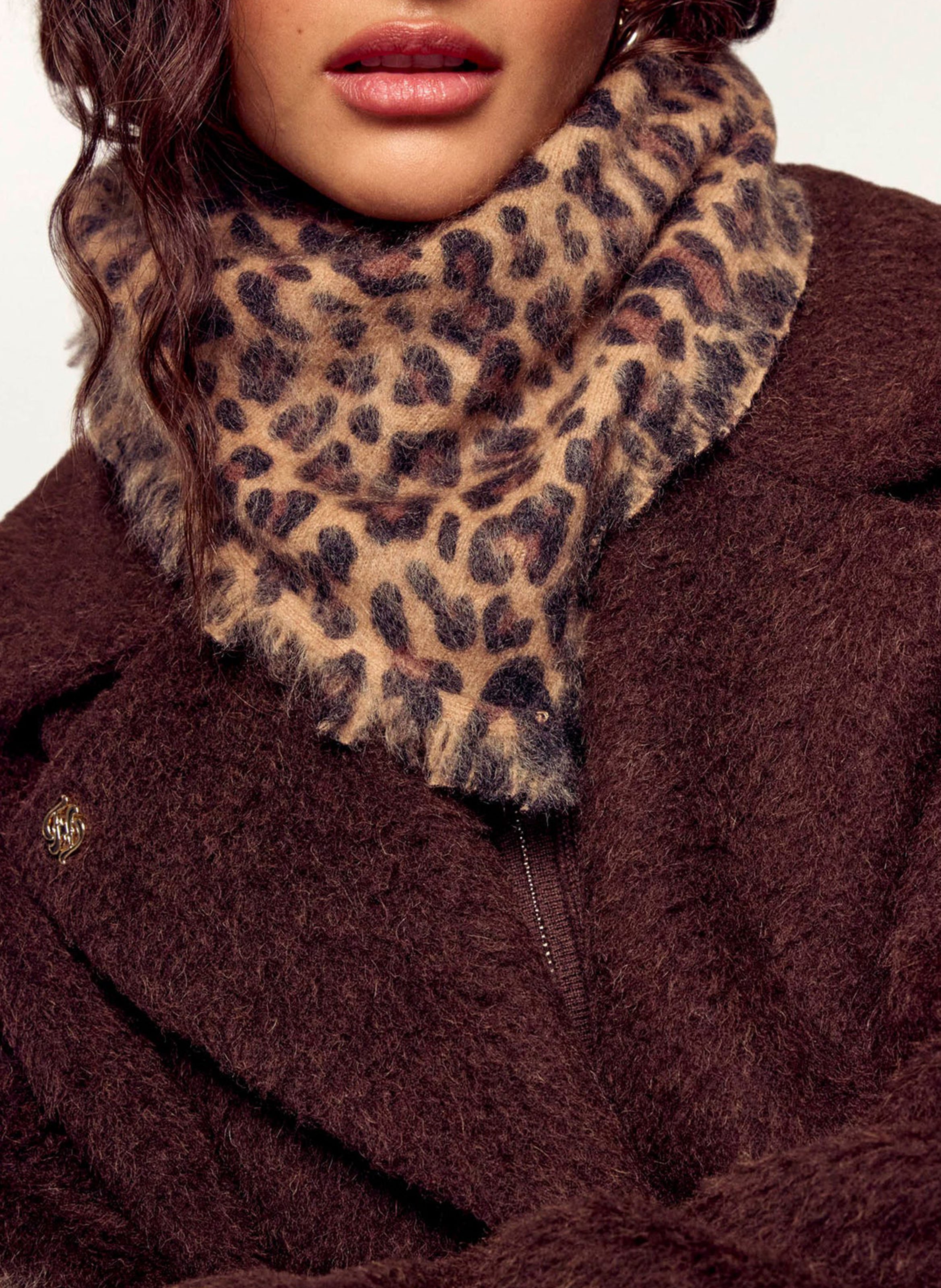 Foulard en cachemire imprimé FROM FUTURE Beige