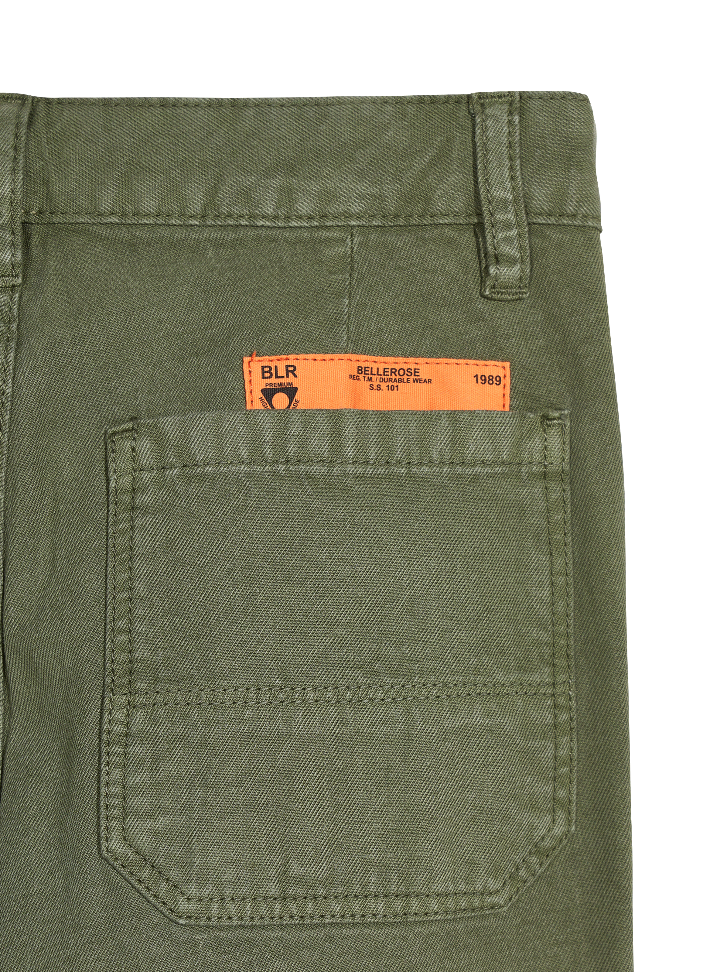 High-waisted straight-leg pants BELLEROSE Green