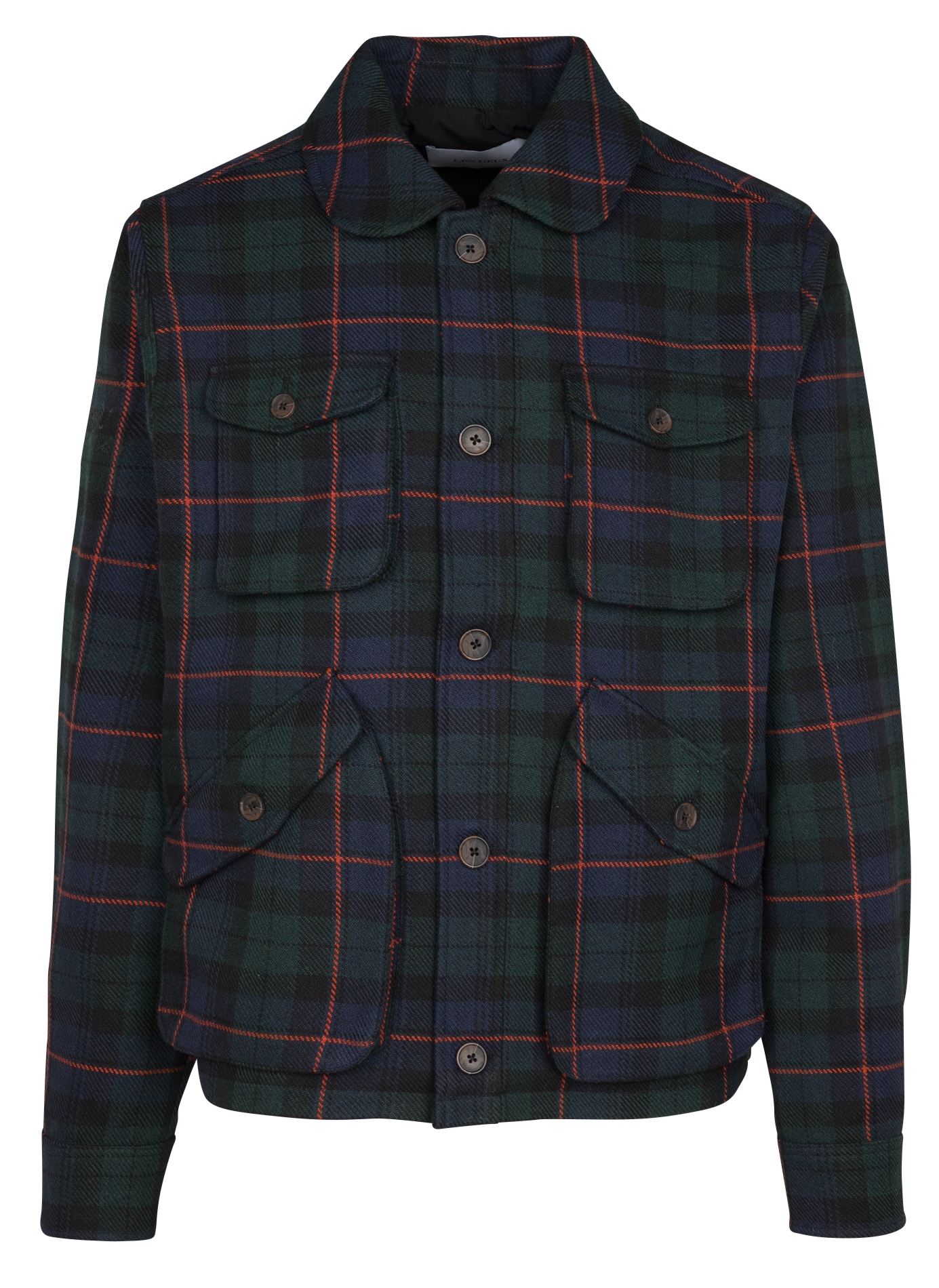 Veste col classique imprimée à carreaux  LES DEUX Multicolore