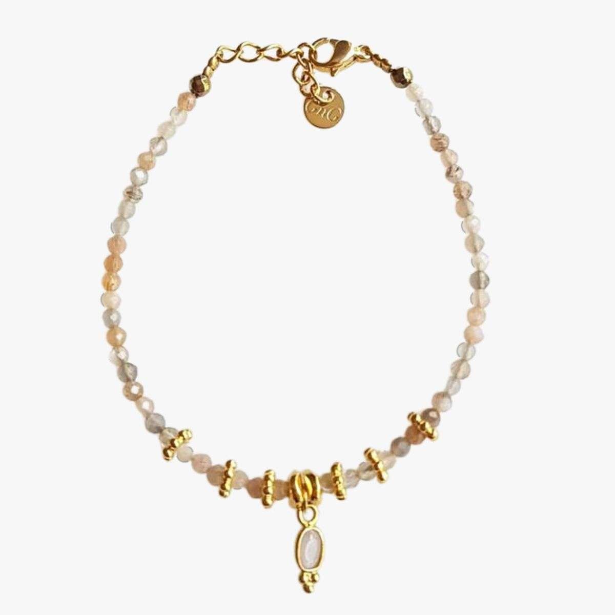 Orange moonstone bracelet GINANDGER Orange