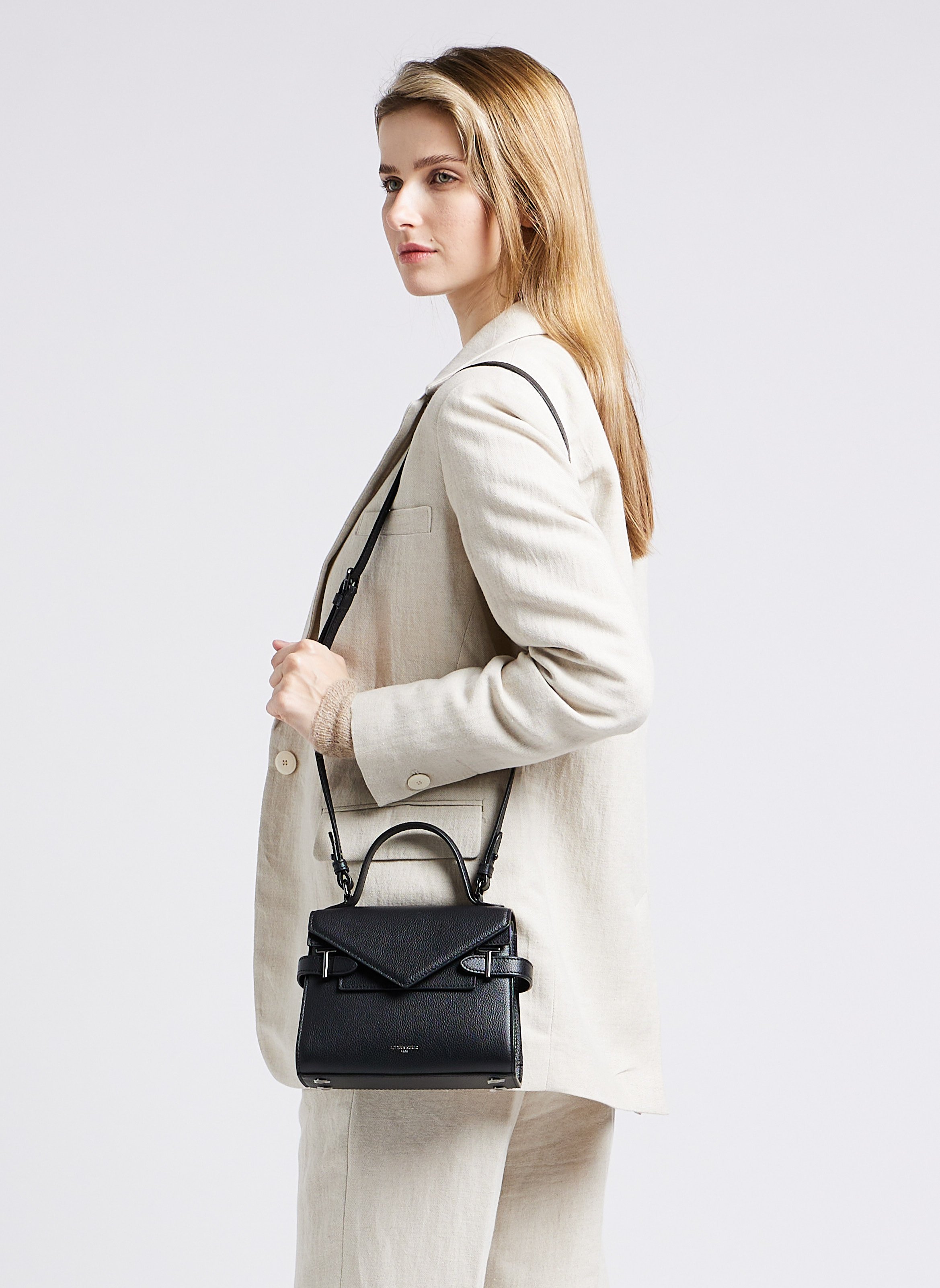 Sac à main en cuir LE TANNEUR Noir