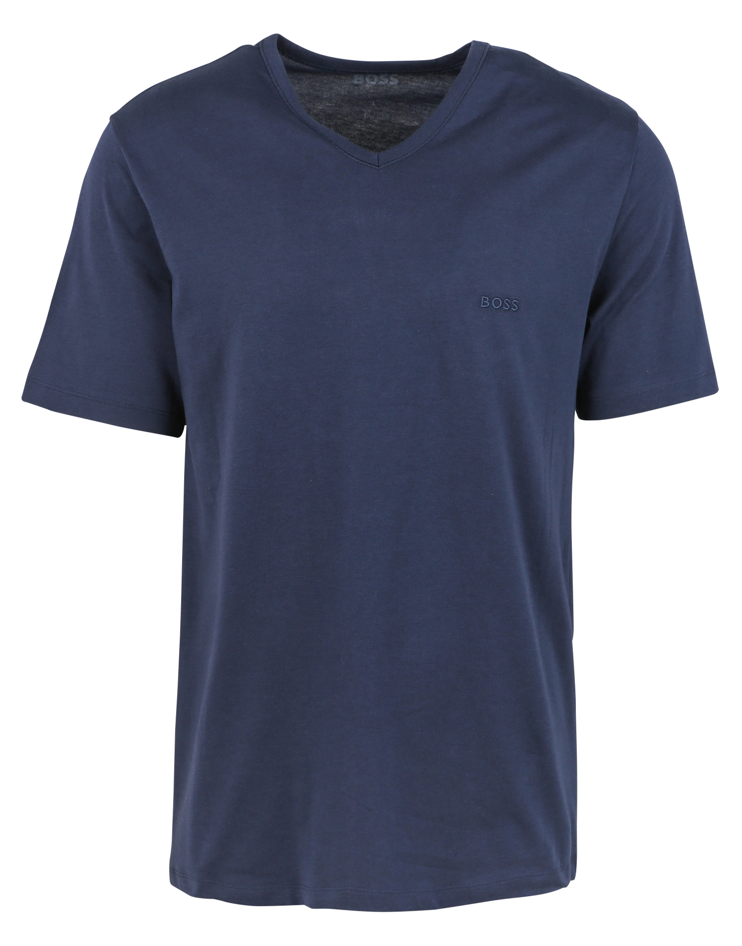 Pack of 3 cotton embroidered V-neck T-shirts BOSS Blue