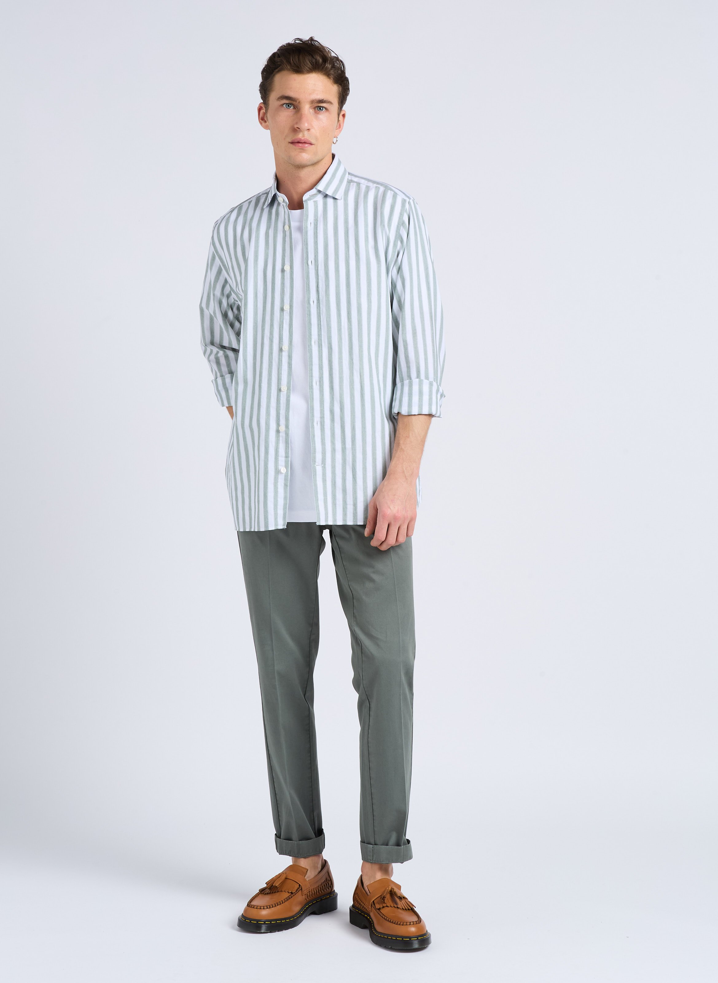 Tee-shirt col rond en coton bio  FARAH Blanc