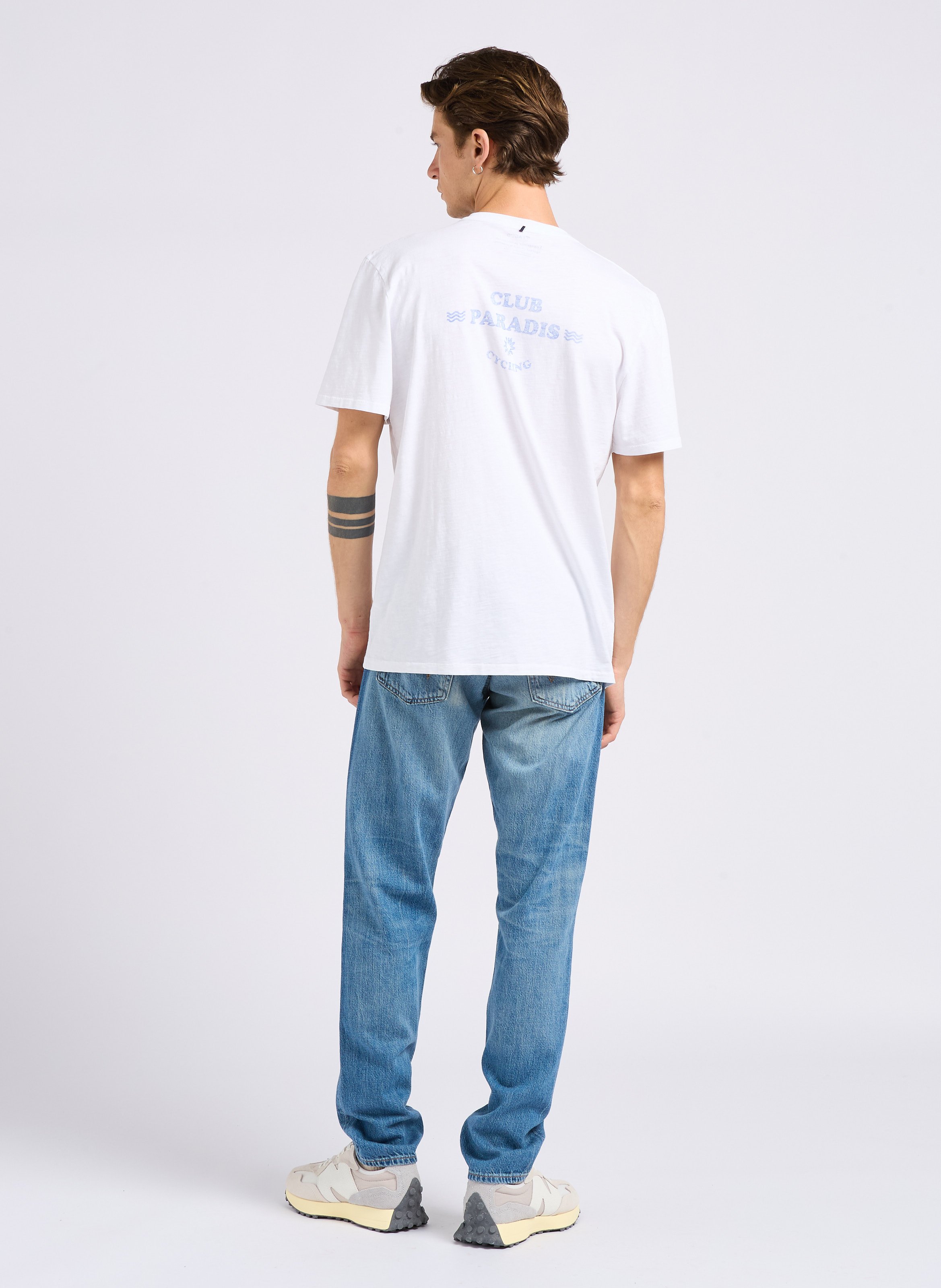 Straight-leg faded cotton jeans EDWIN Blue