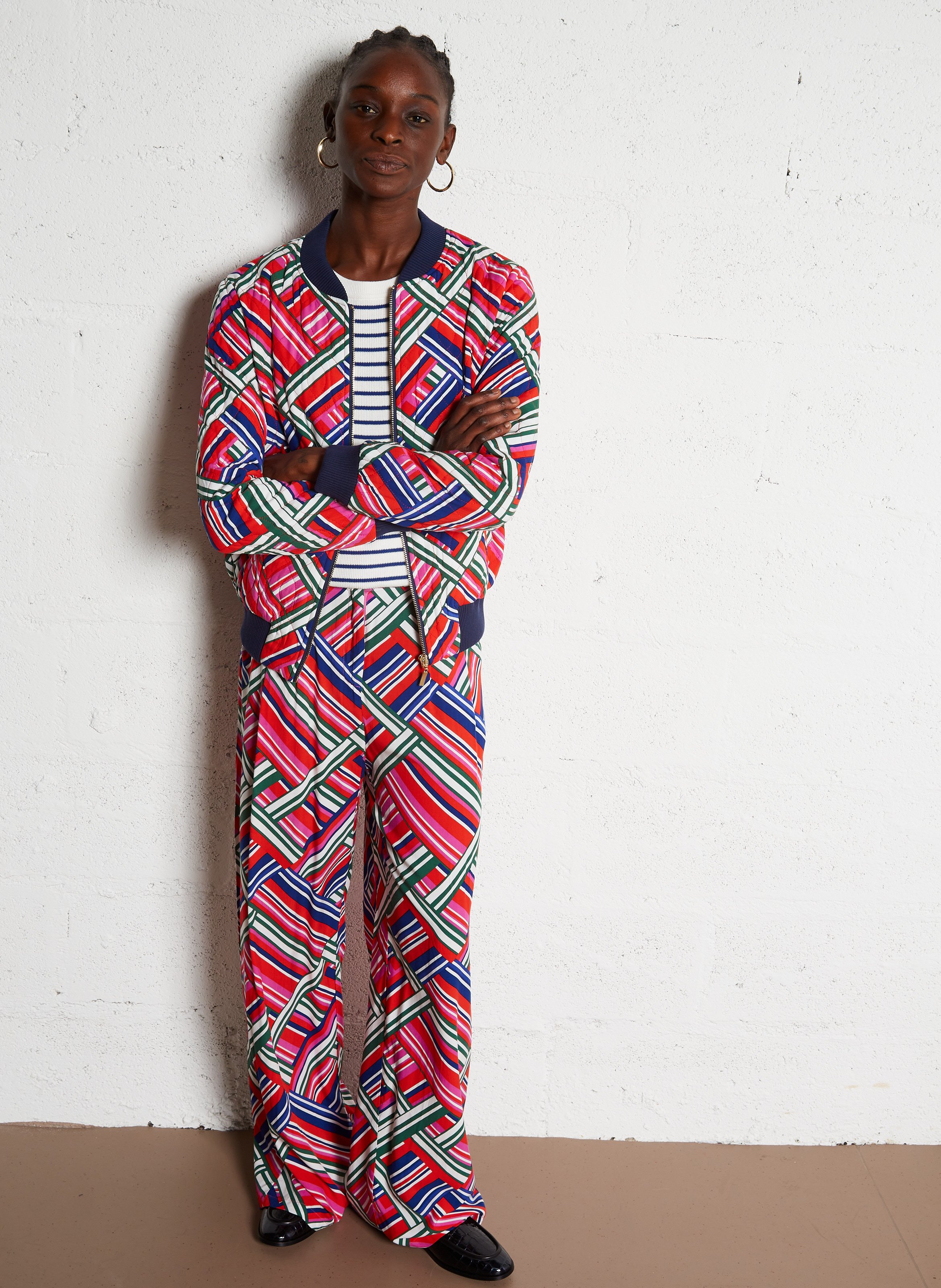 Norton printed straight trousers LA PETITE ETOILE Multicolored