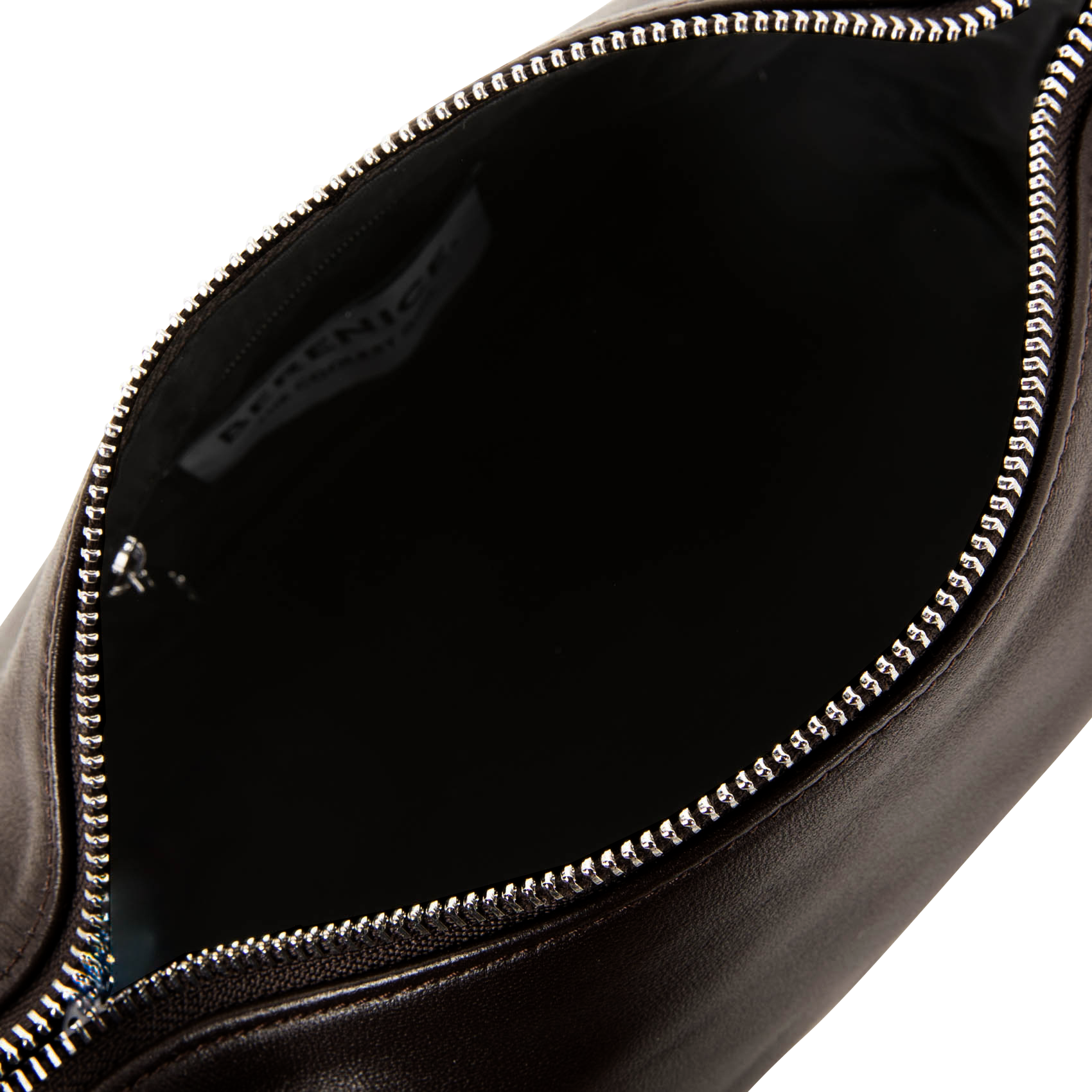 Kleine Ledertasche mit Metallgriff BERENICE Braun