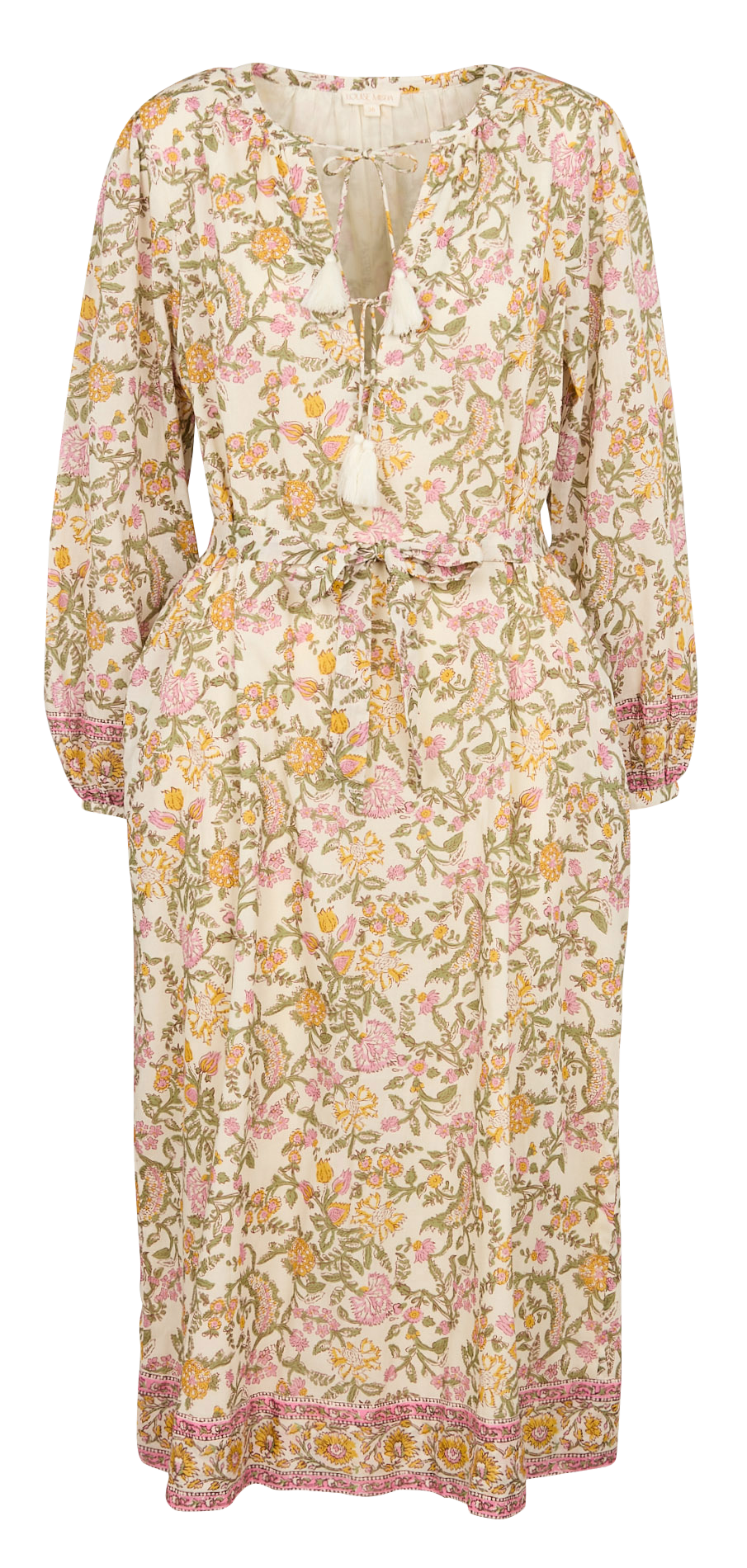 Robe midi col V imprimée LOUISE MISHA Multicolore