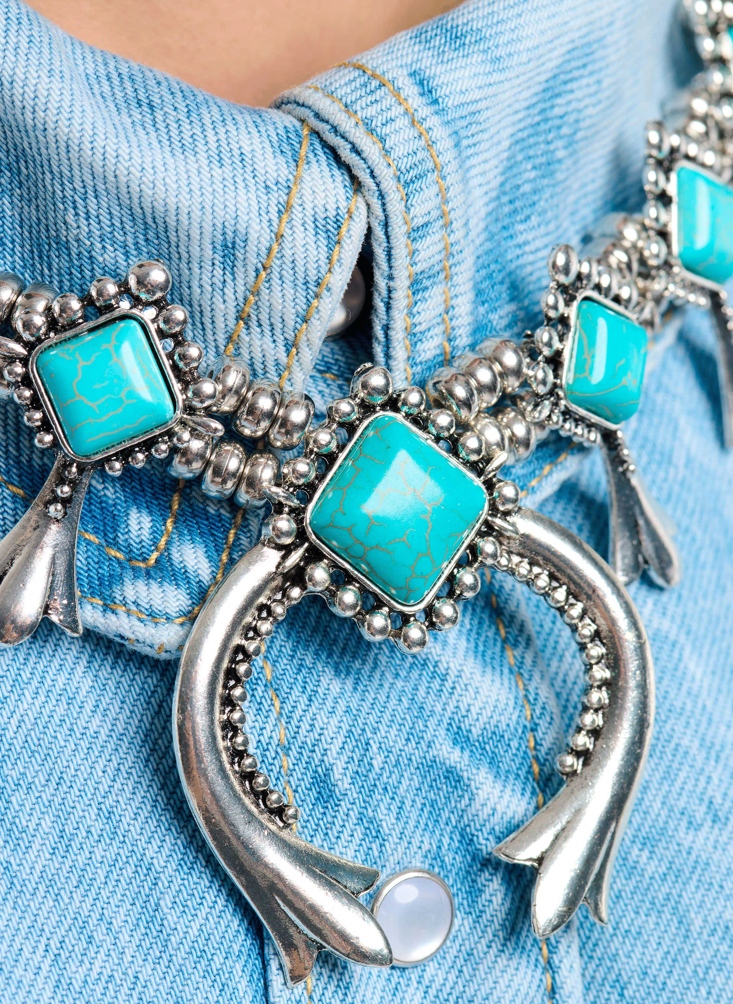 Necklace with silver-plated brass pendant HIPANEMA Silver