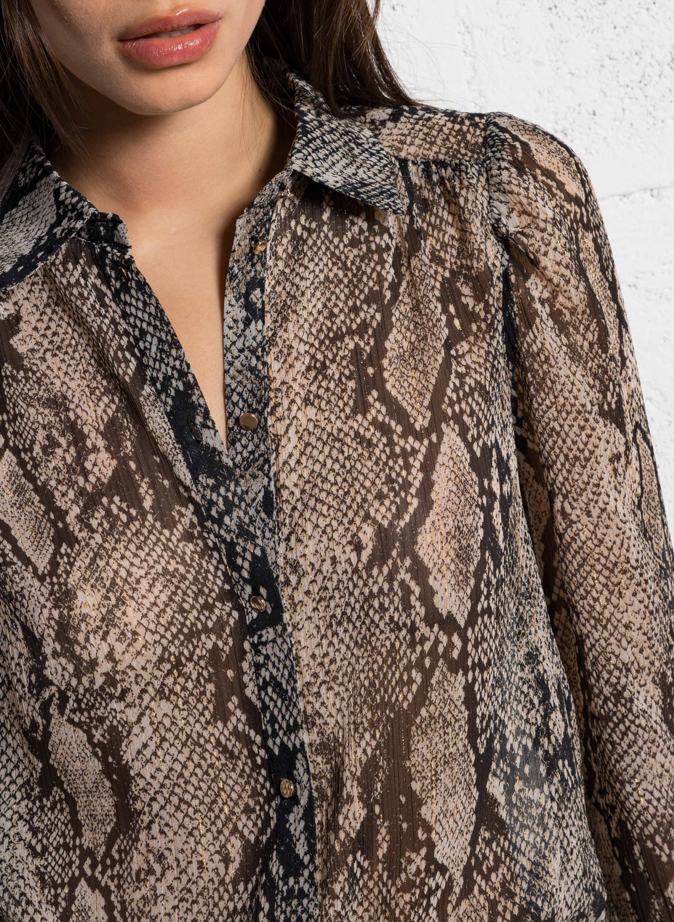 Chemise droite fluide à imprimé  MORGAN Multicolore