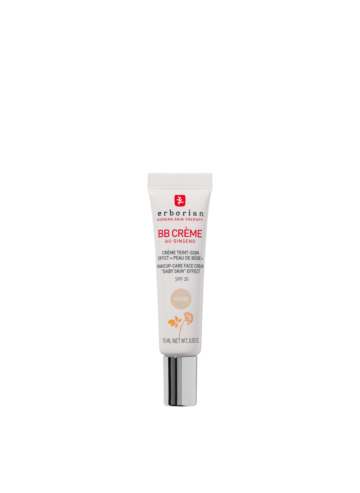 BB CRÈME AU GINSENG - Crème teint-soin effet « peau de bébé » ERBORIAN Ivoire