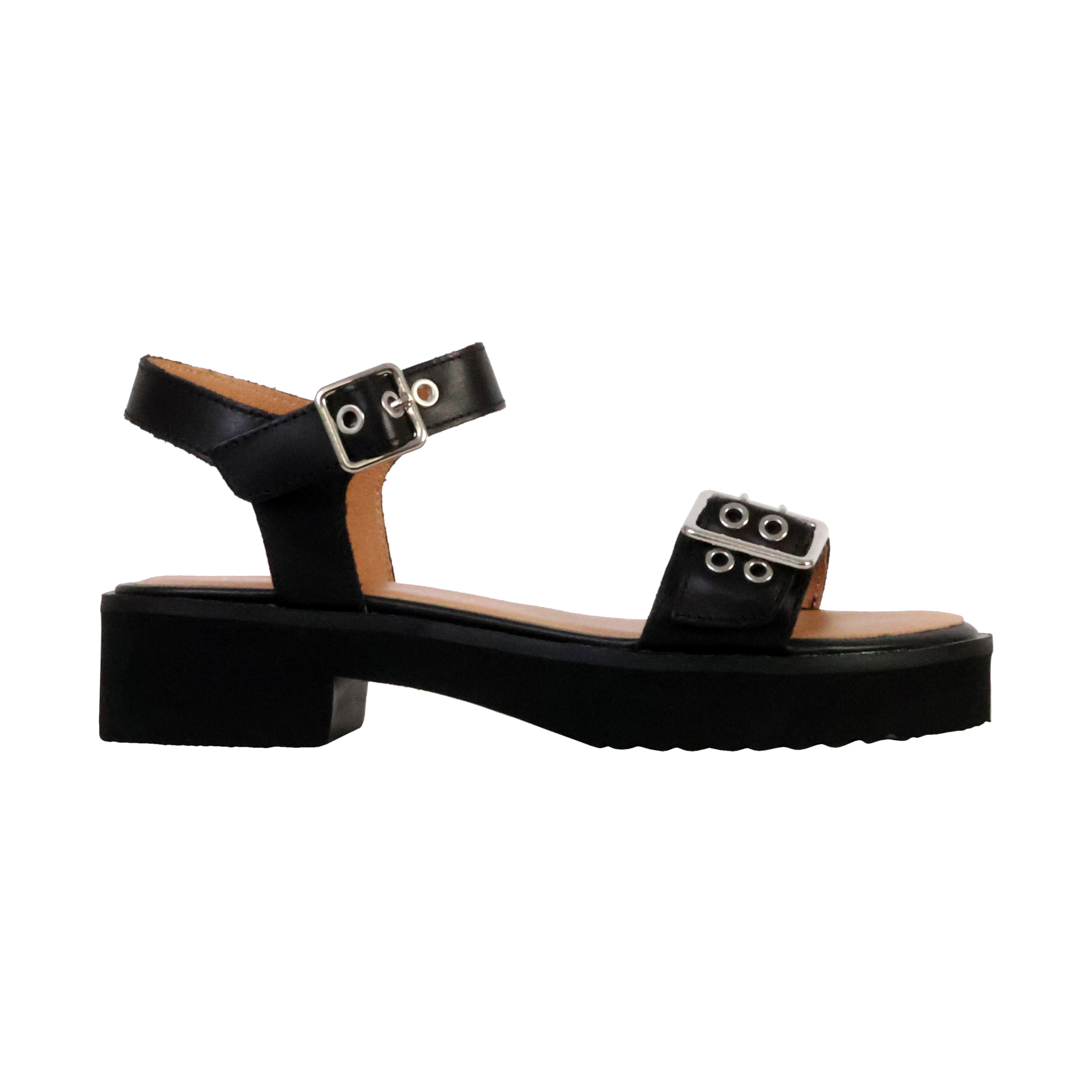 Maelle leather sandals EMILIE KARSTON Black