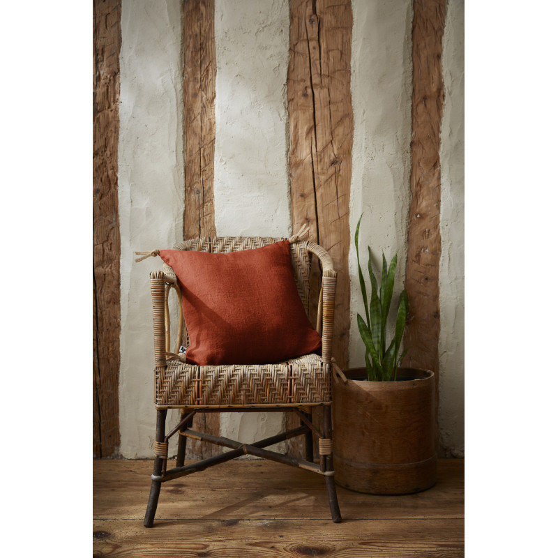 Coussin déco déhoussable 100% coton L'EFFET PAPILLON Multicolore