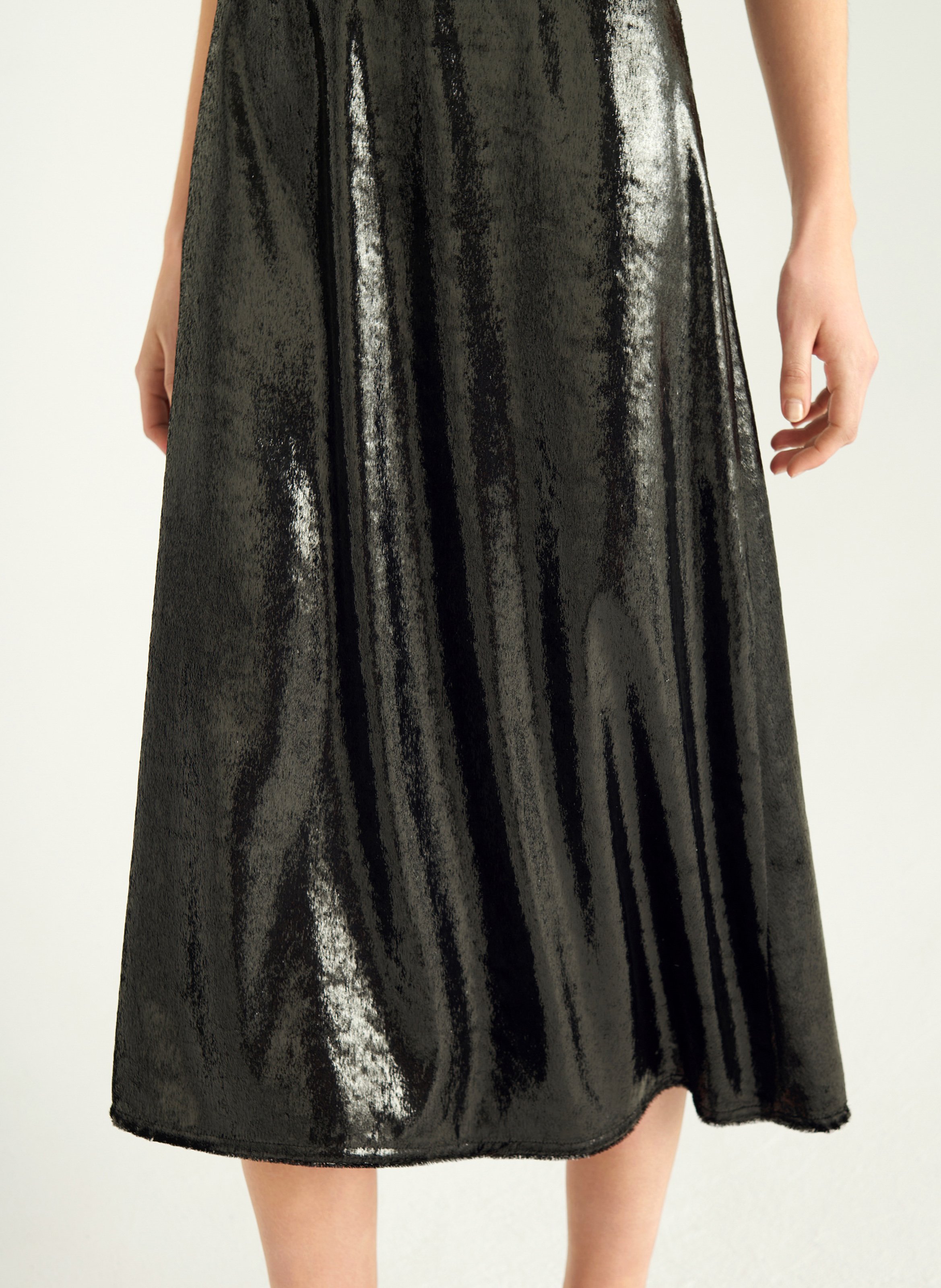 Textured Midi Skirt COTELAC Black