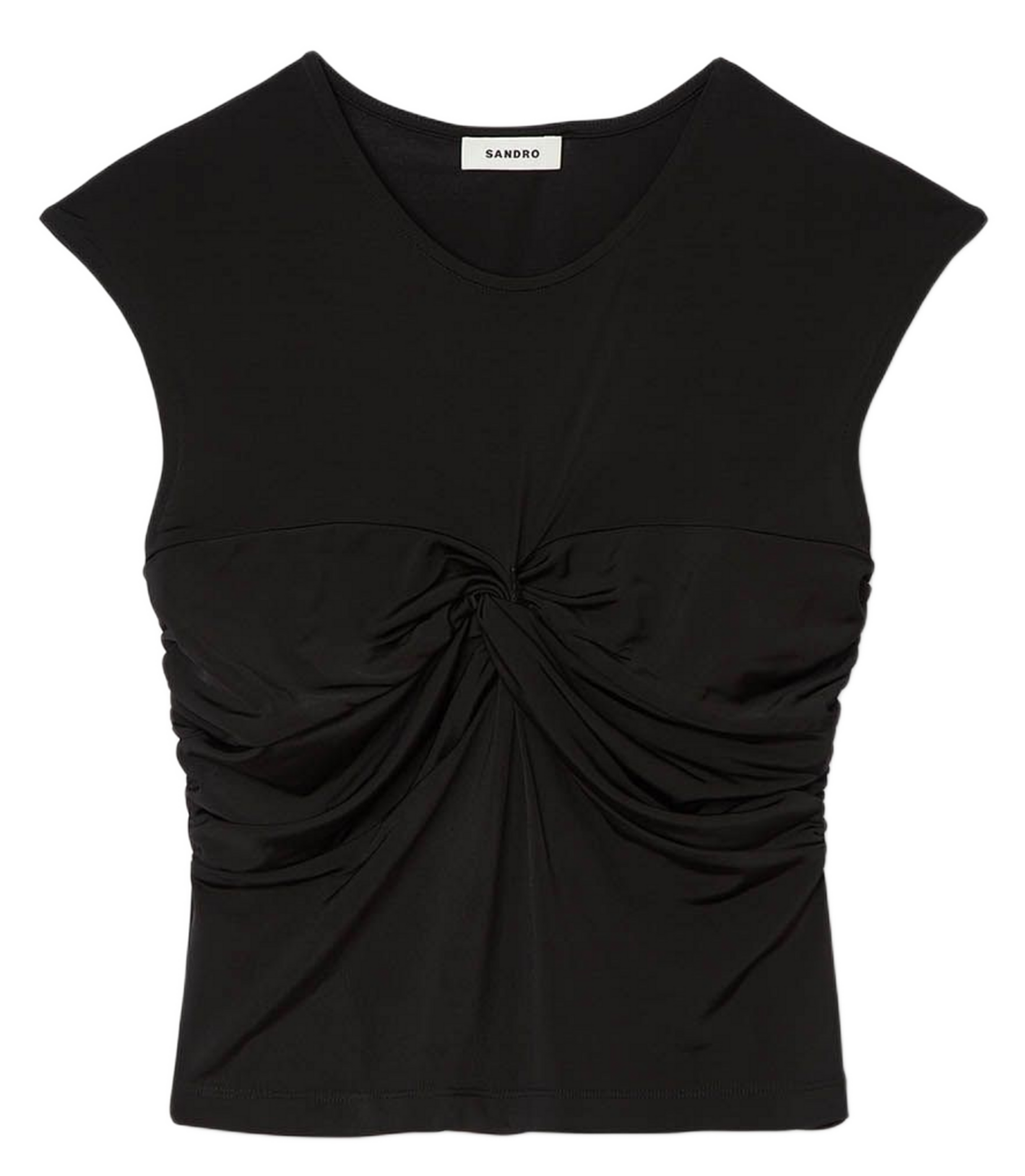 Tee-shirt ajusté drapé SANDRO Noir