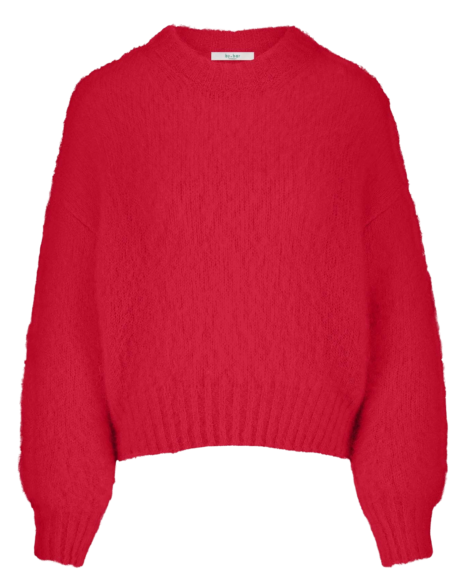 Pull ample uni en laine mélangée BY BAR Rouge