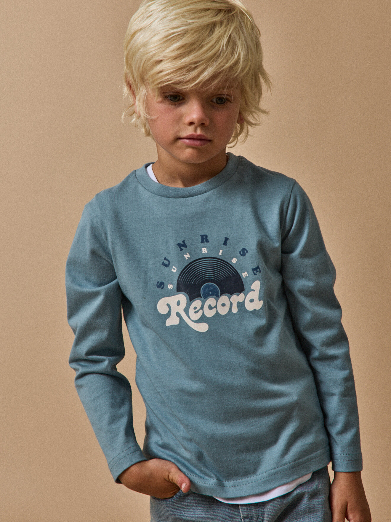 Organic cotton printed t-shirt CYRILLUS Blue