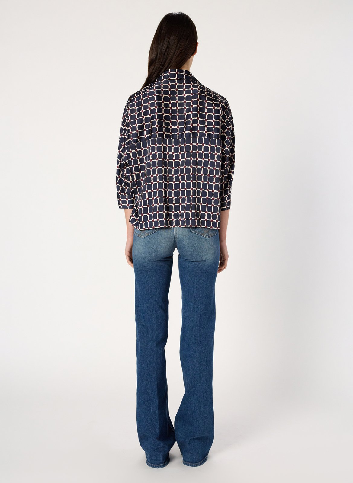 Chemise droite col tunisien imprimée GERARD DAREL Bleu