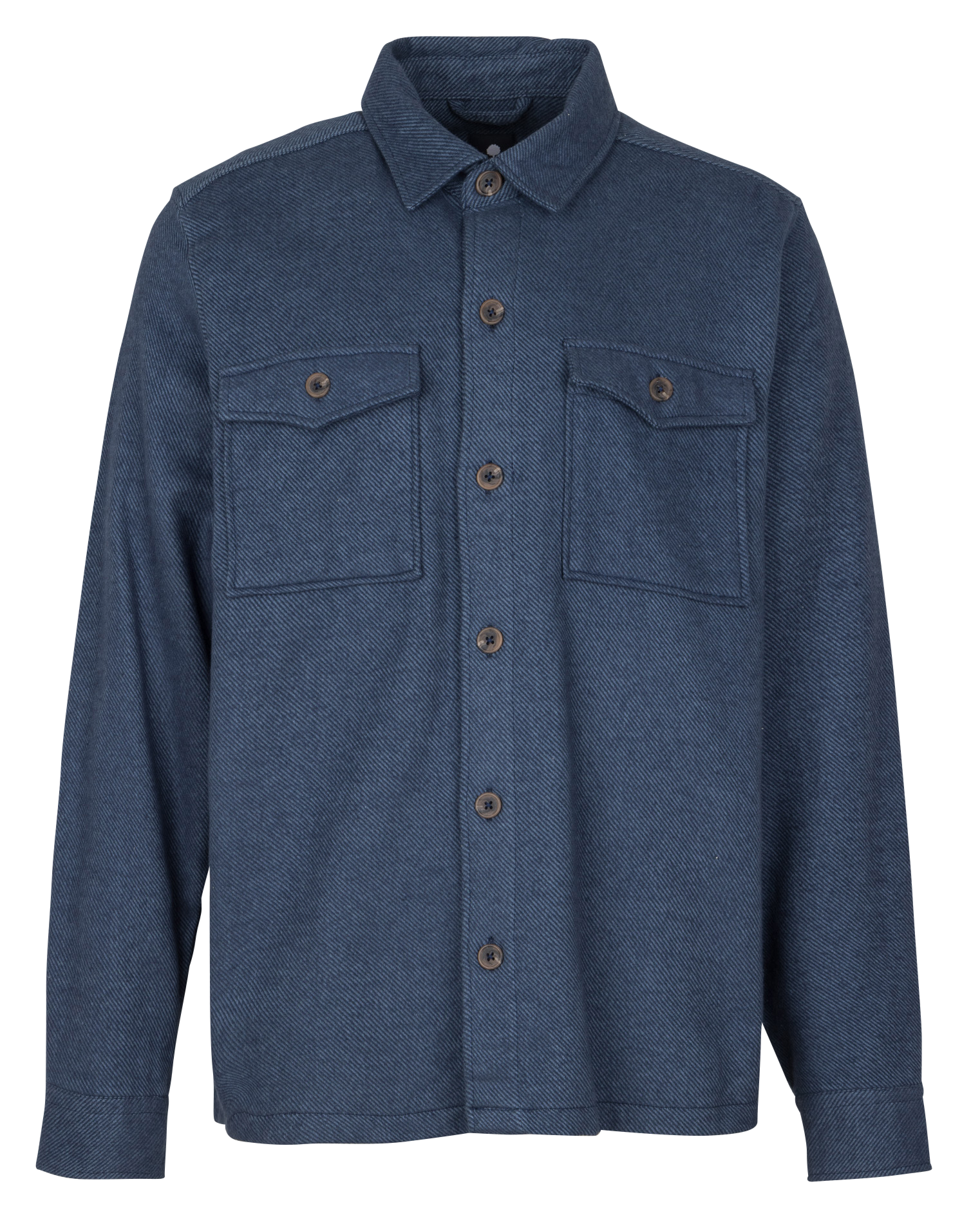 Chemise droite unie en coton FAGUO Bleu