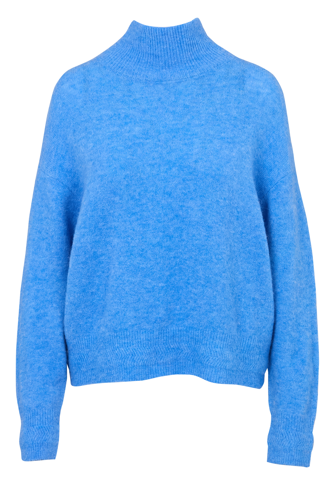 Pull ample col montant en laine mélangée MKT Bleu