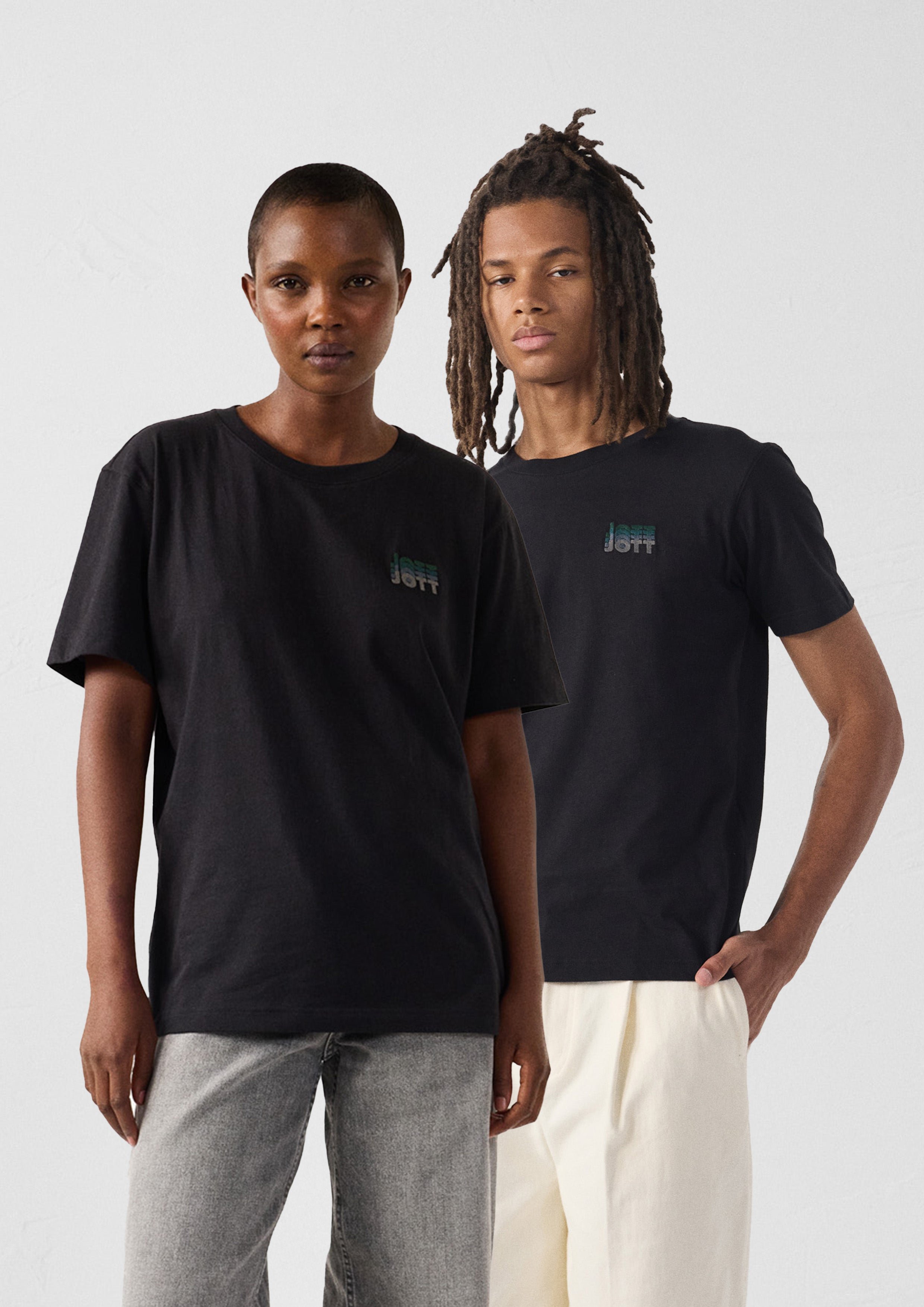 Graphic T-shirt Lone Gradient JOTT Black