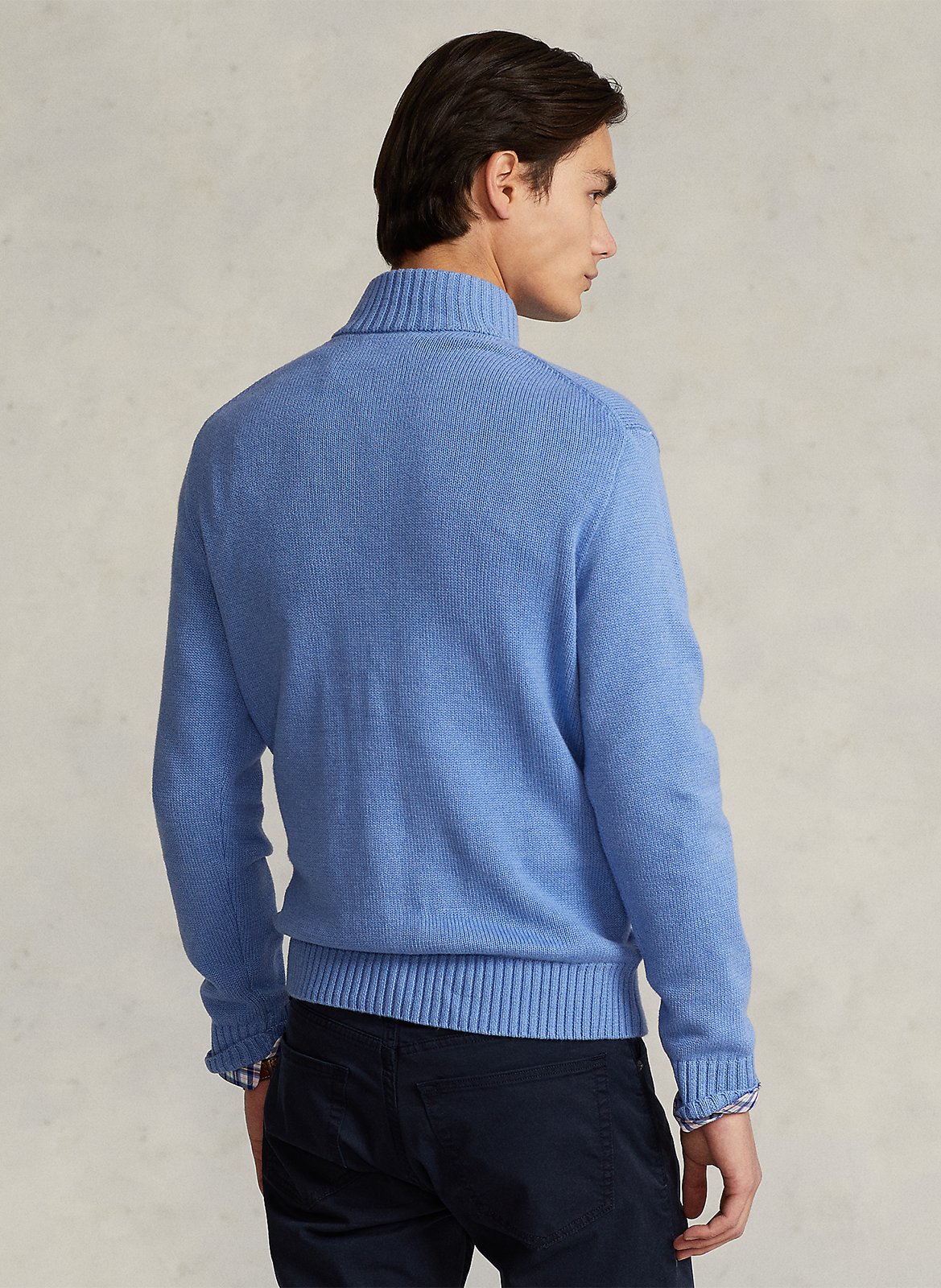 Cotton sweater with zip-up neck POLO RALPH LAUREN Blue
