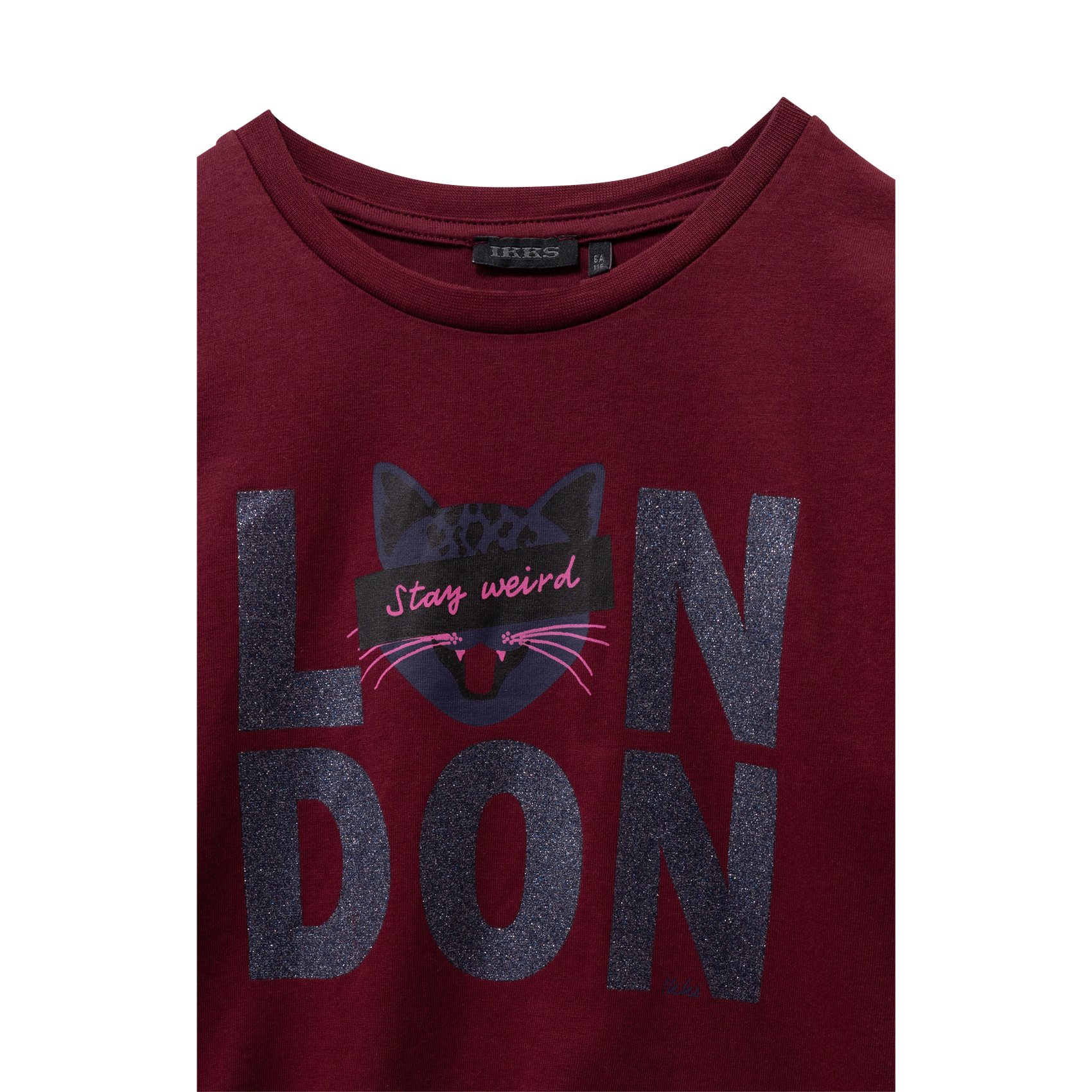 Tee-shirt droit col rond coton IKKS JUNIOR Violet