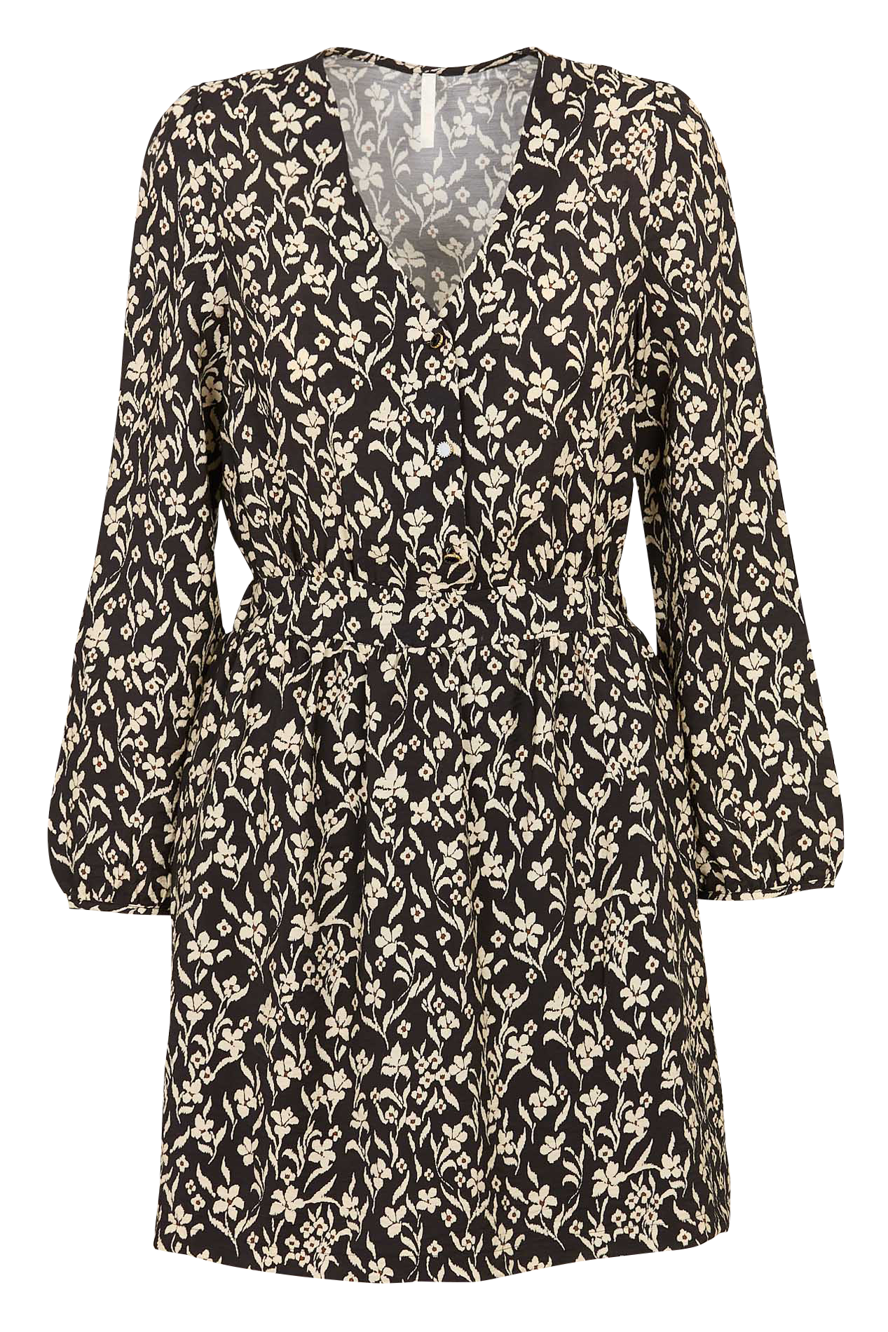 Bazimodo fluid printed short dress I CODE Black