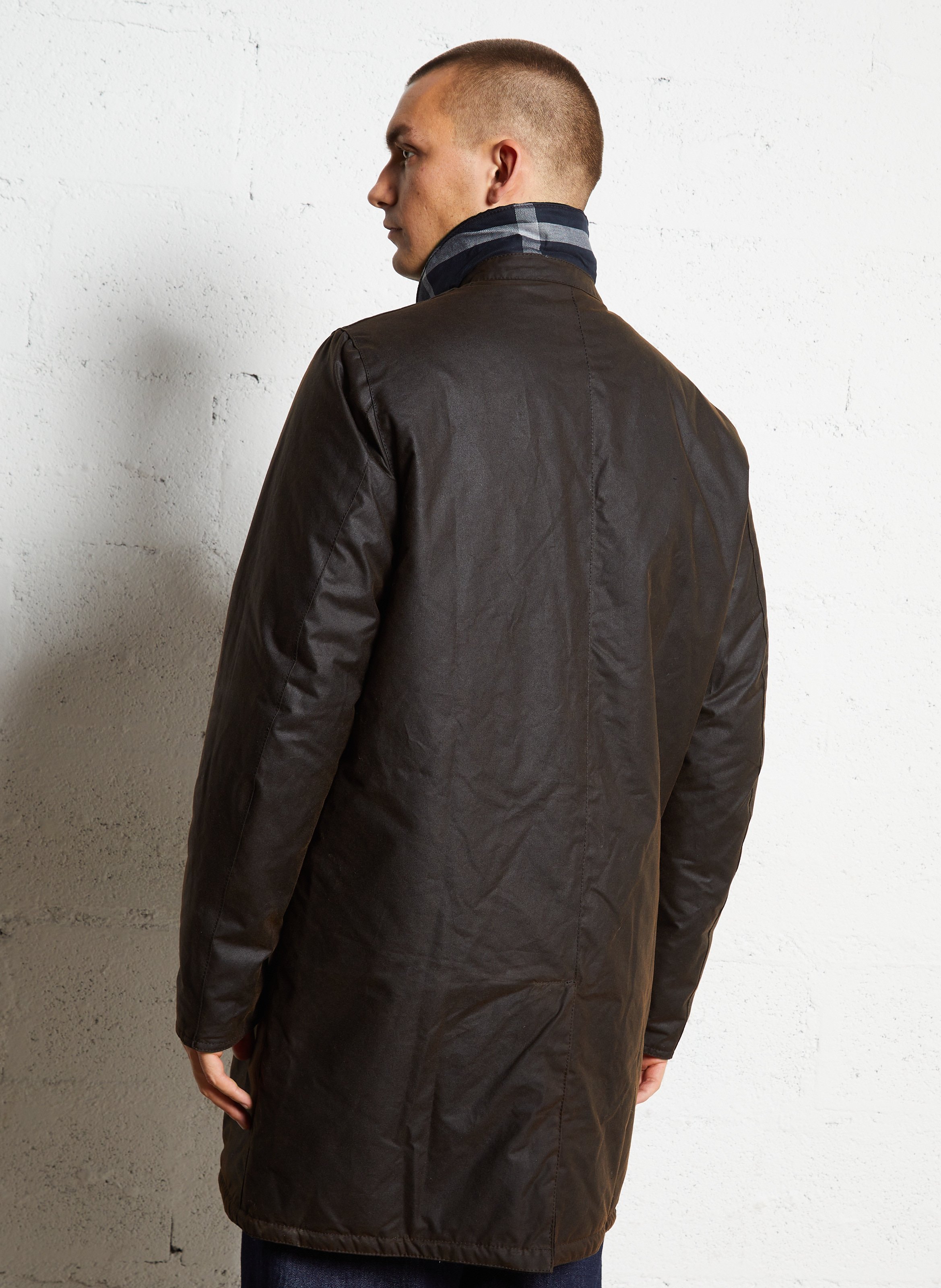 Jas van katoen met klassieke kraag BARBOUR Bruin