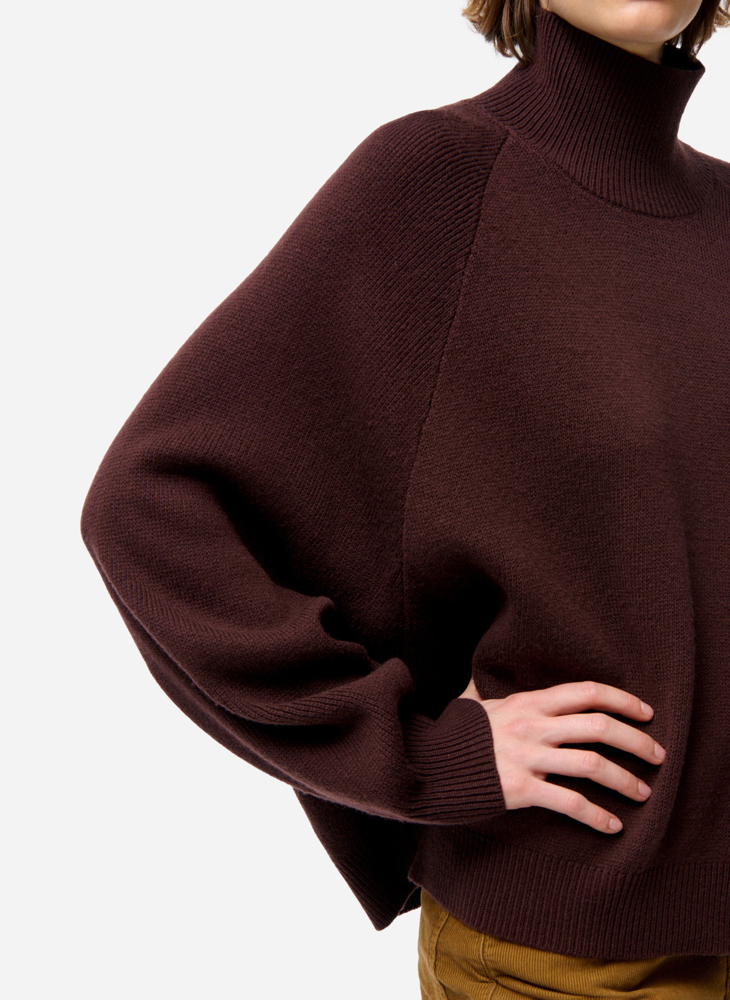 Pull col roulé en laine  VANESSA BRUNO Marron