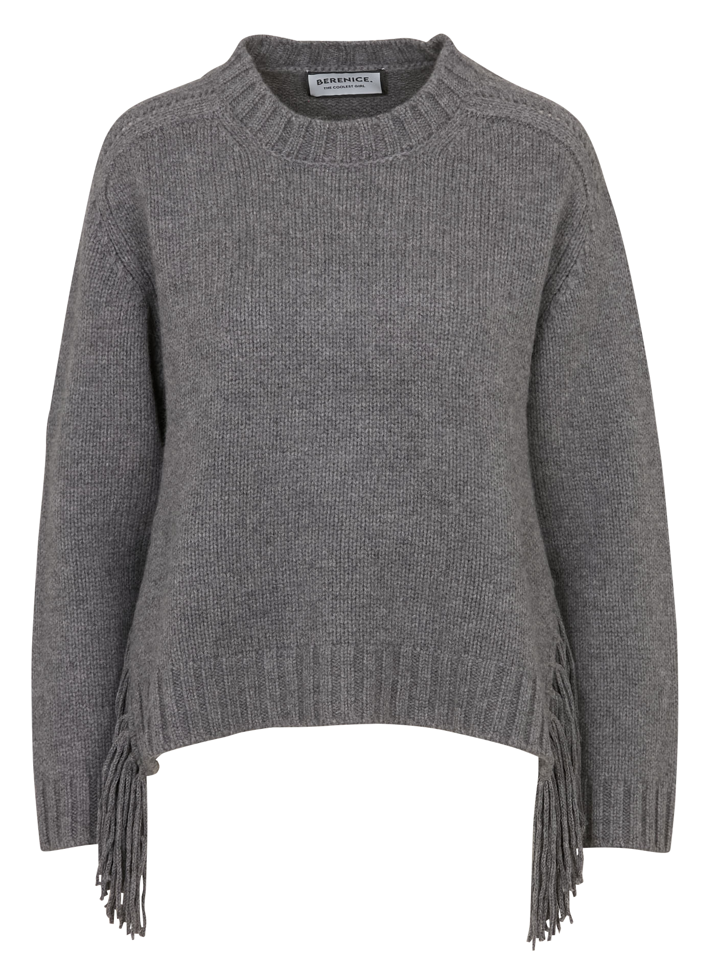 Woleg - Oversize-Wollpullover mit Rundhalsausschnitt BERENICE Grau