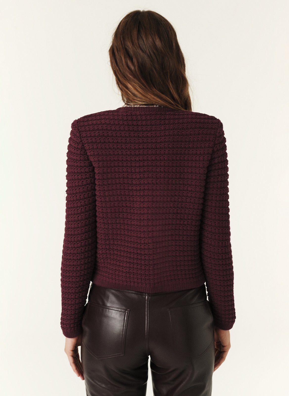 Vest met lange mouwen van gemengd katoen BA&SH Paars