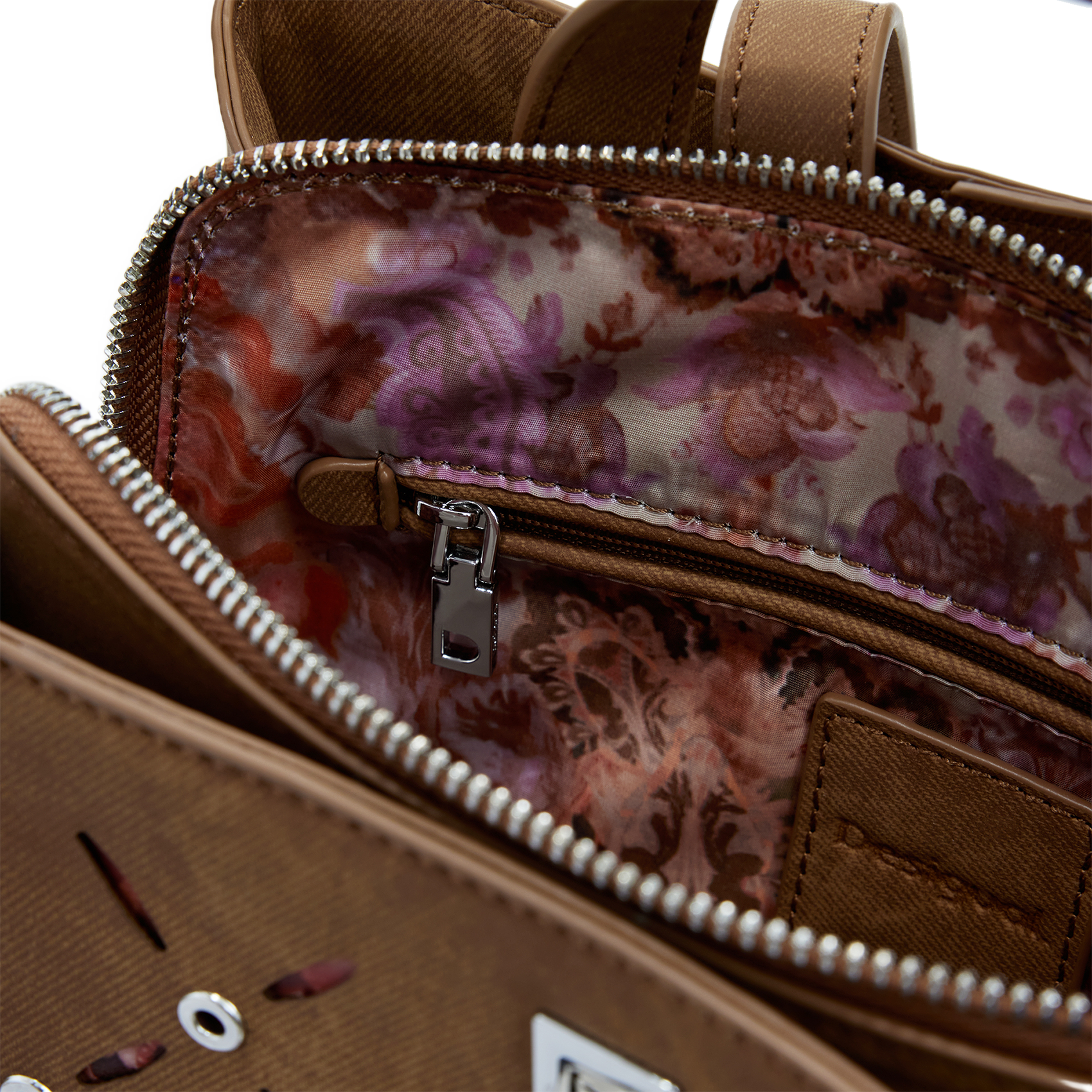 Sac à dos clouté DESIGUAL Marron